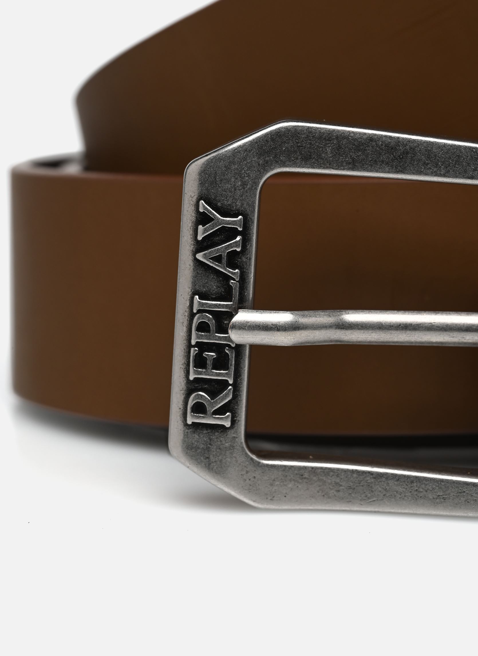 Ceintures Ceinture EN CUIR homme marron Replay Ceintures Ceinture EN CUIR homme marron Dk Brown Wood