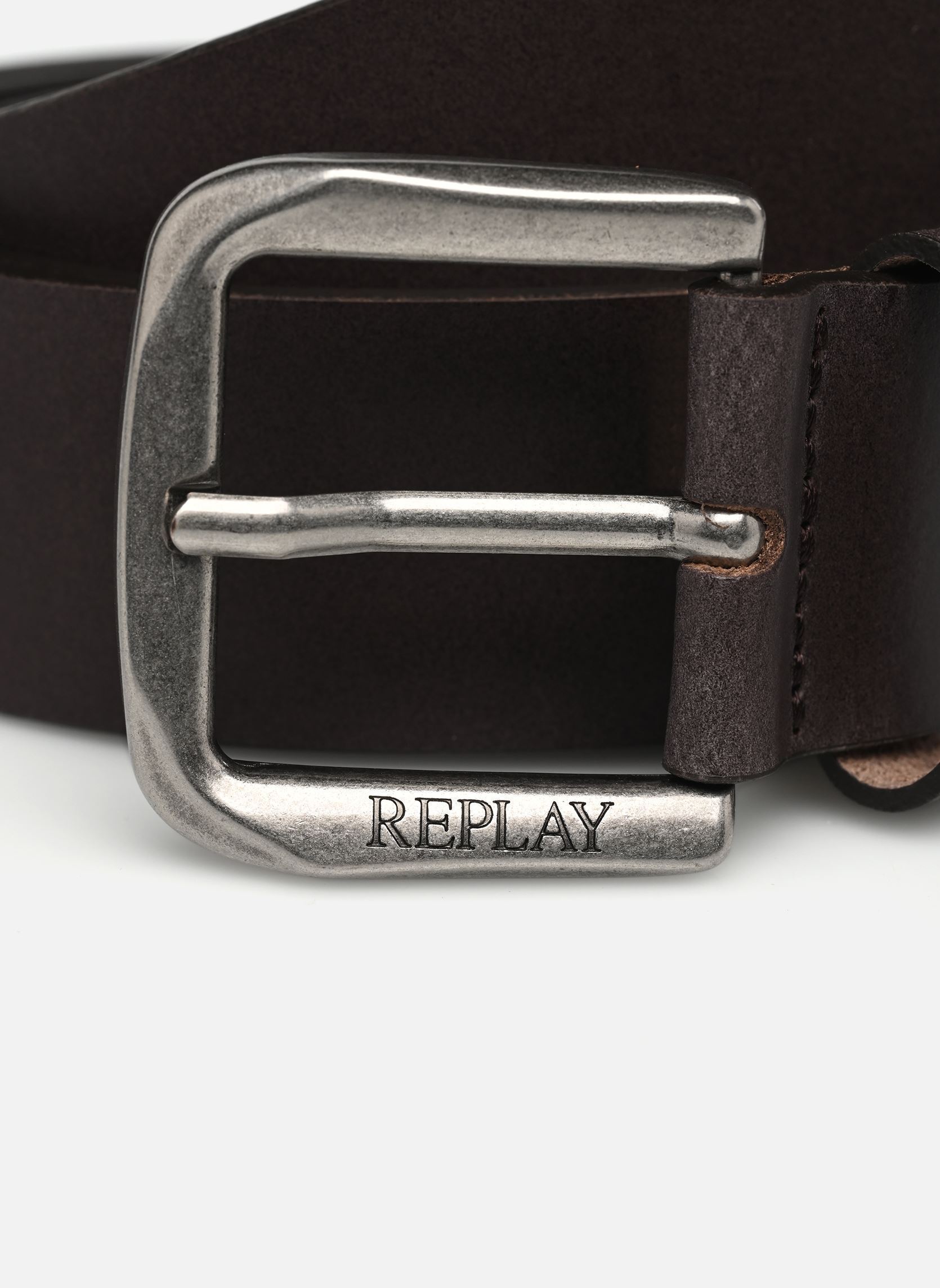 Cinturones Ceinture EN CUIR hombre marrón Replay Cinturones Ceinture EN CUIR hombre marrón Black brown