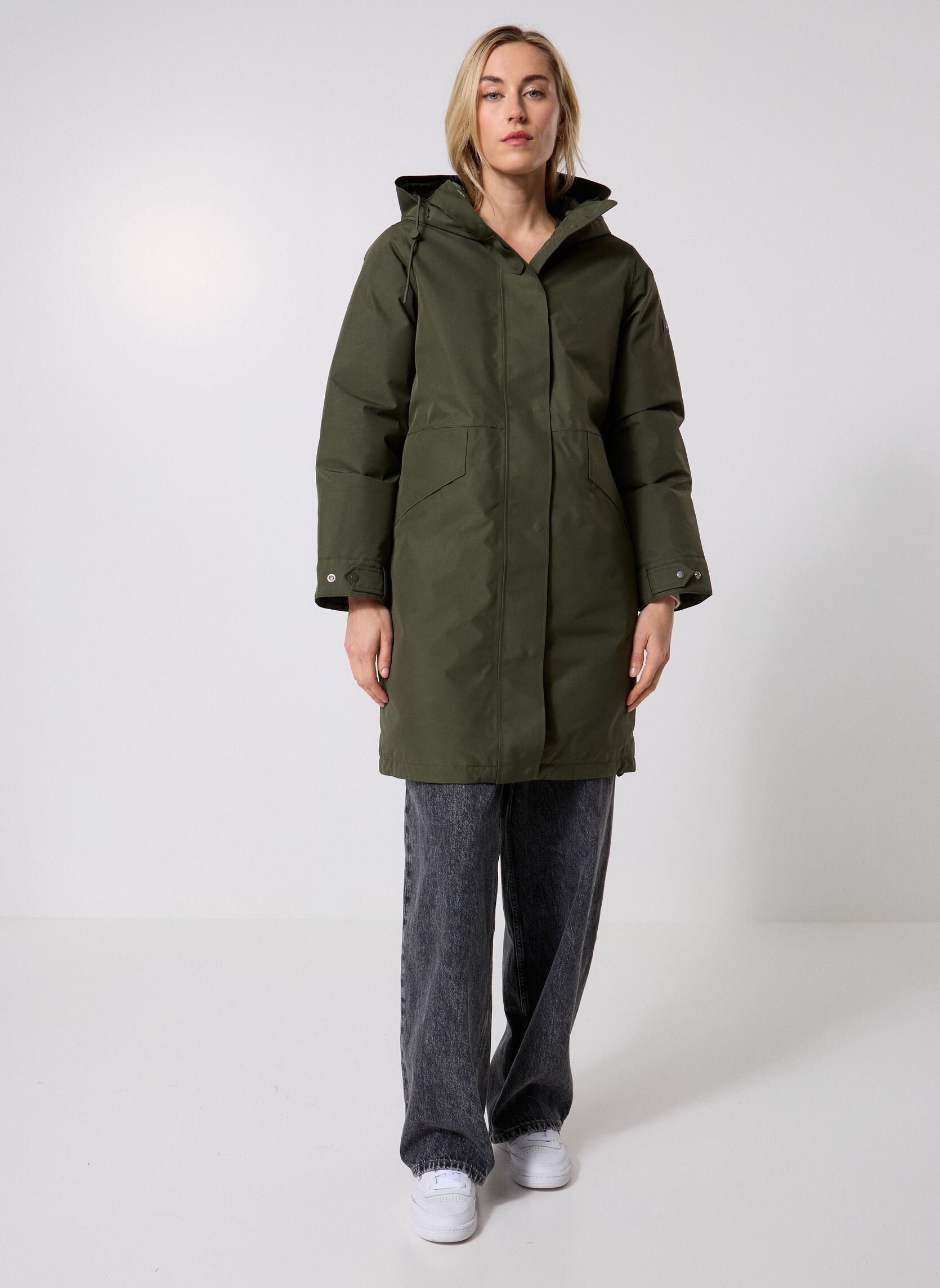 Parkas Parka longue Gore-Tex® à capuche femme vert Aigle Parkas Parka longue Gore-Tex® à capuche femme vert Avocat