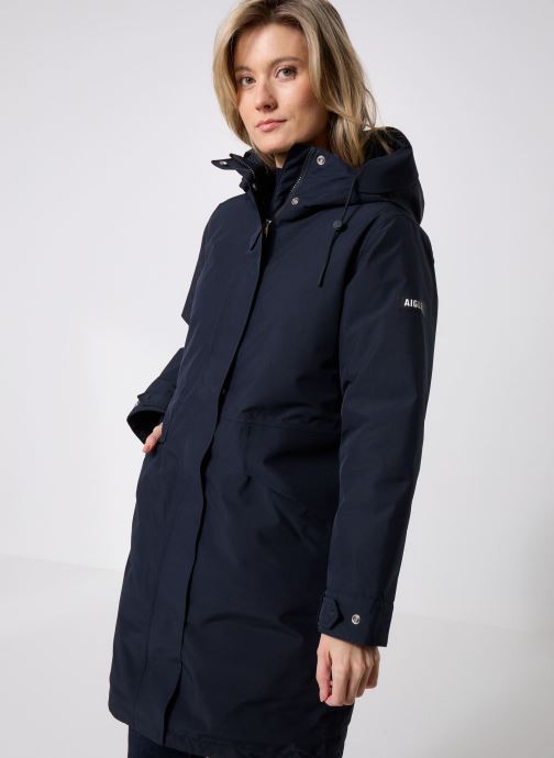 Parka Femme Noire Avec Capuche Taille 42/44 - Marque Bleu Bonheur, Occasion Très Bon état