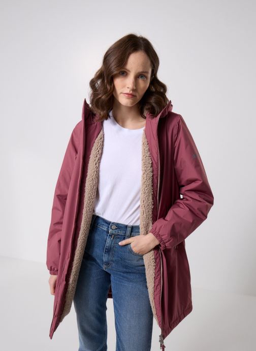 Aigle Parkas Rainpack 90 Sherpa femme bordeaux