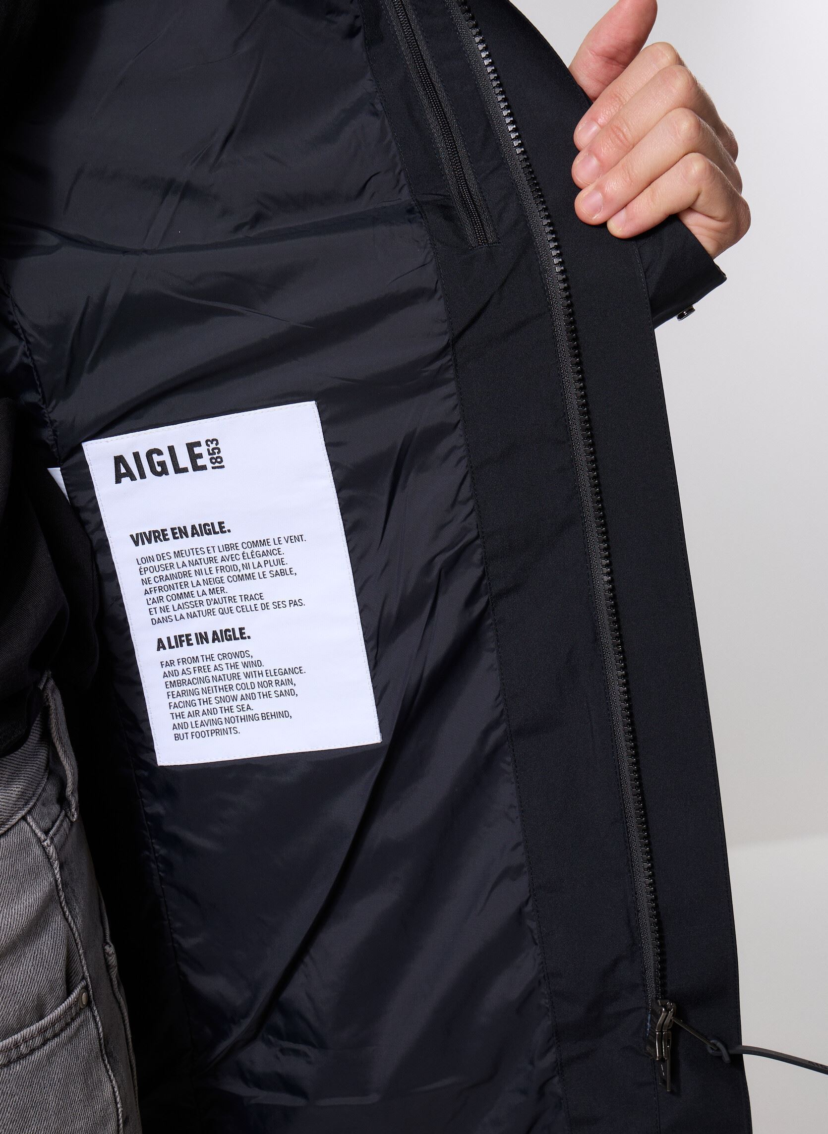 Parkas Parka Longue Gore-Tex Avec Capuches Retr homme noir Aigle Parkas Parka Longue Gore-Tex Avec Capuches Retr homme noir Noir