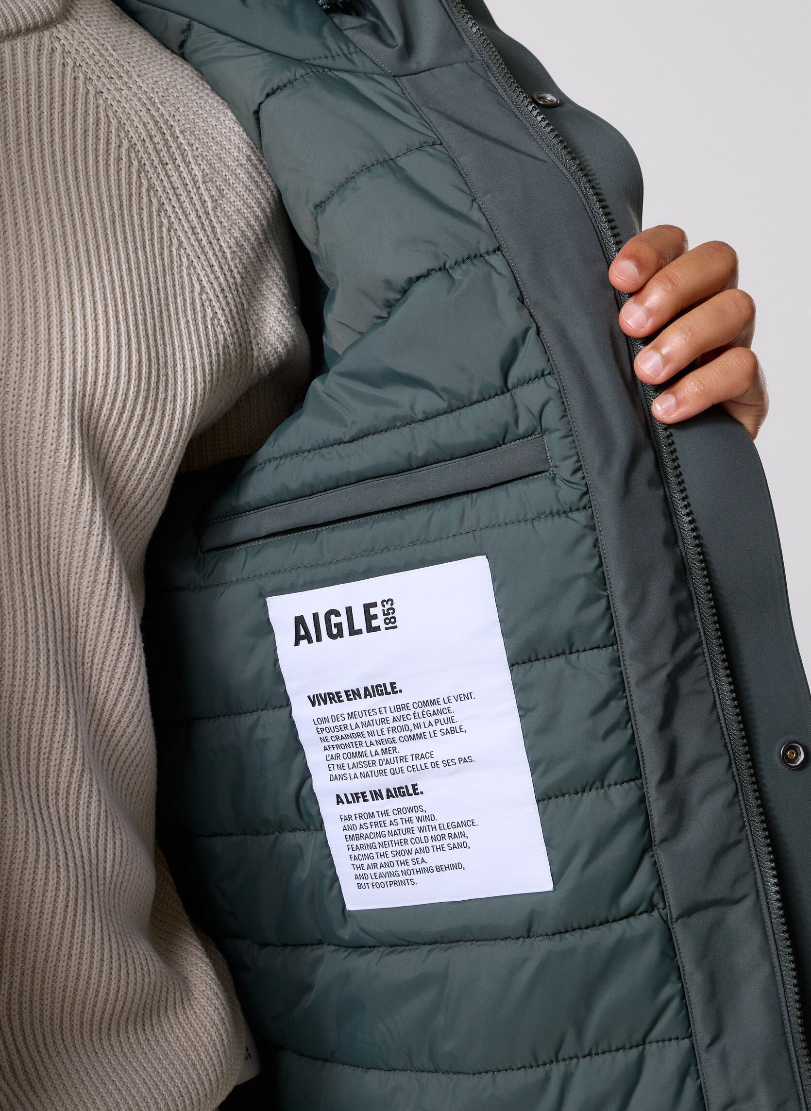 Parkas Parka Mi-Longue MTD® Avec Capuches homme vert Aigle Parkas Parka Mi-Longue MTD® Avec Capuches homme vert URBAN