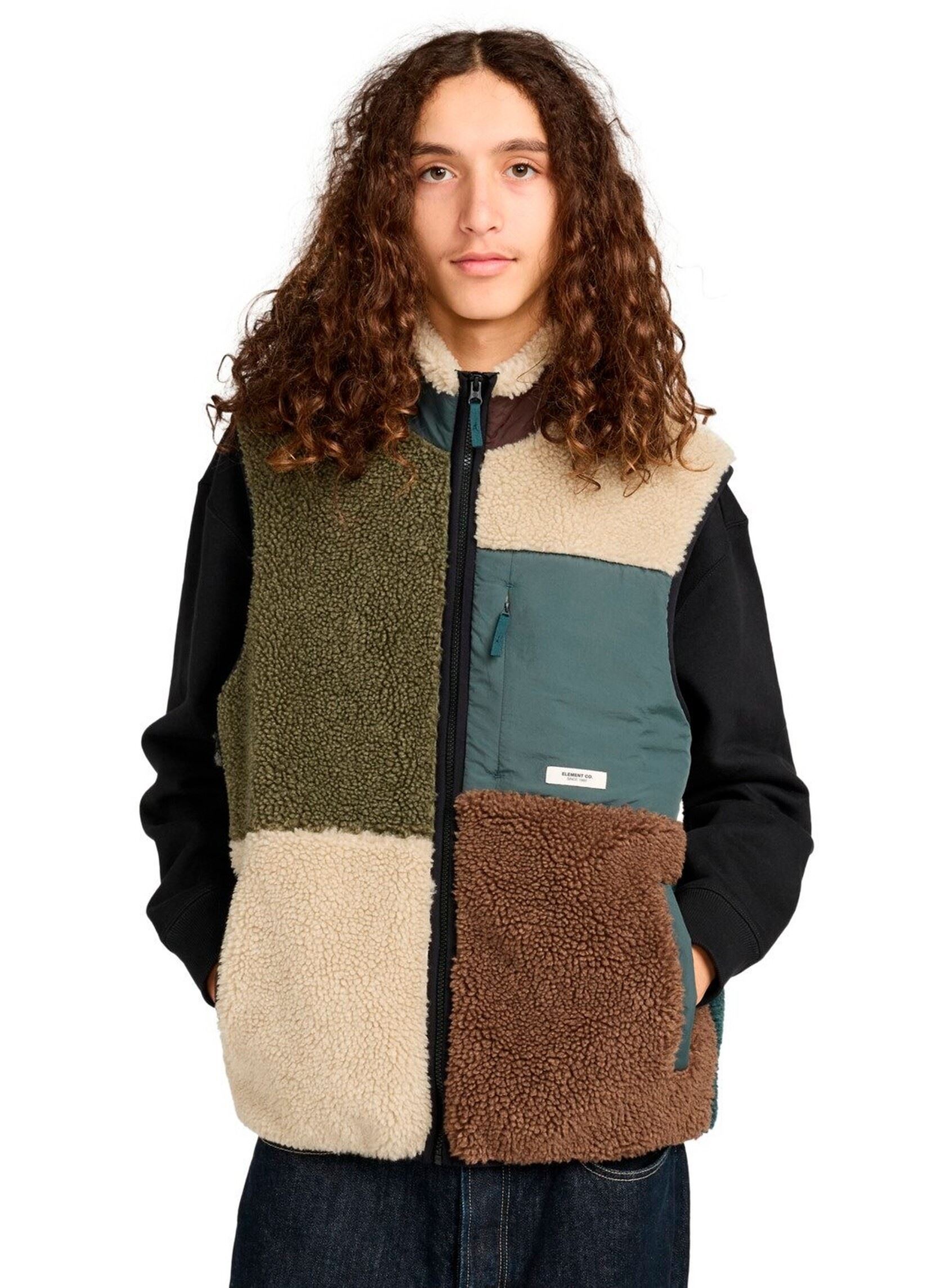 Fleece-Jacken Lake Sherpa Vest herren mehrfarbig Element Fleece-Jacken Lake Sherpa Vest herren mehrfarbig Multicolor