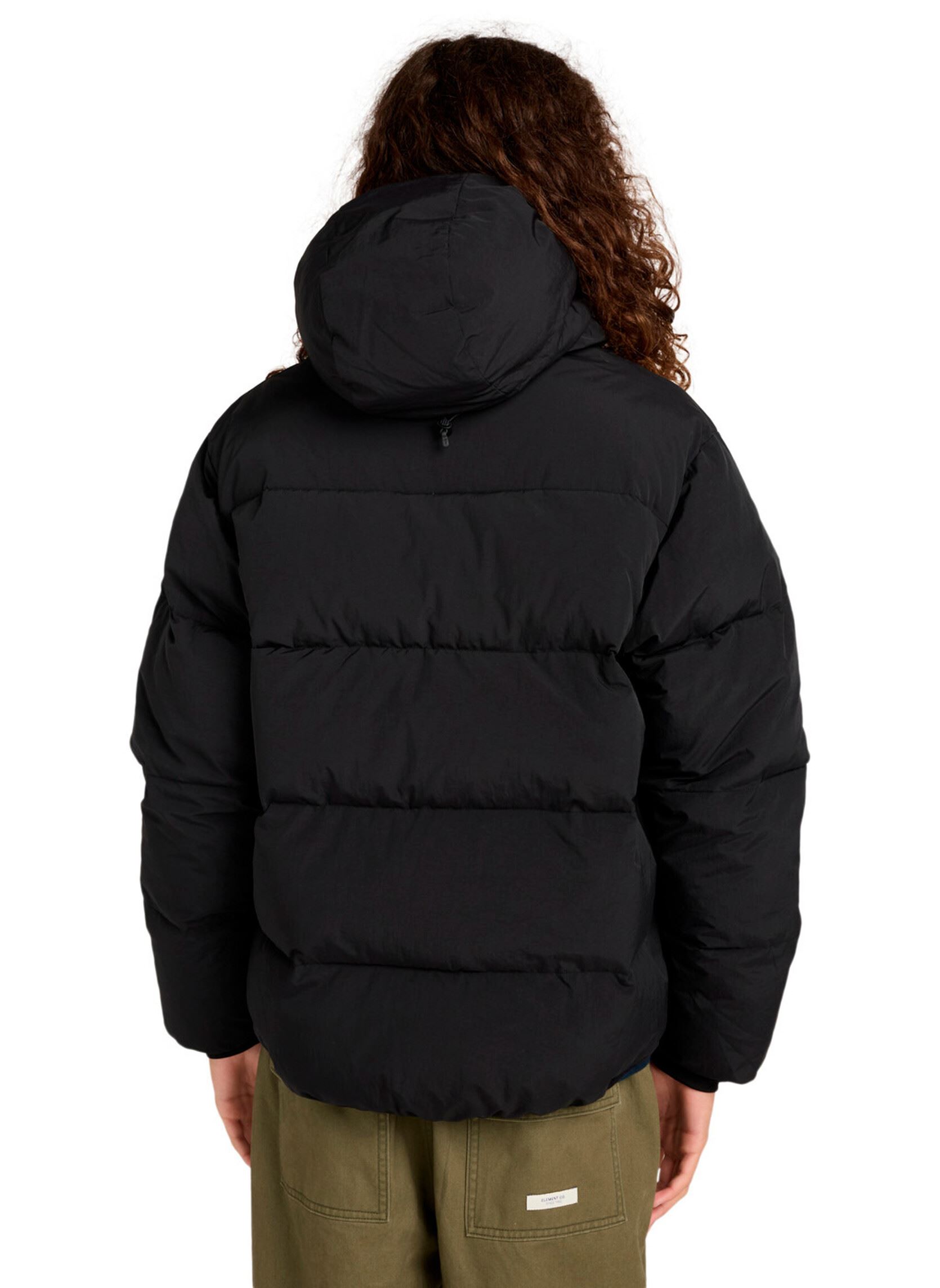 Gewatteerde jassen Hooded Puffer heren zwart Element Gewatteerde jassen Hooded Puffer heren zwart FLINT BLACK