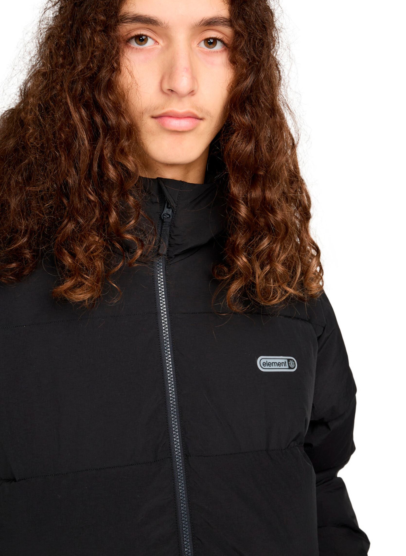 Gewatteerde jassen Hooded Puffer heren zwart Element Gewatteerde jassen Hooded Puffer heren zwart FLINT BLACK