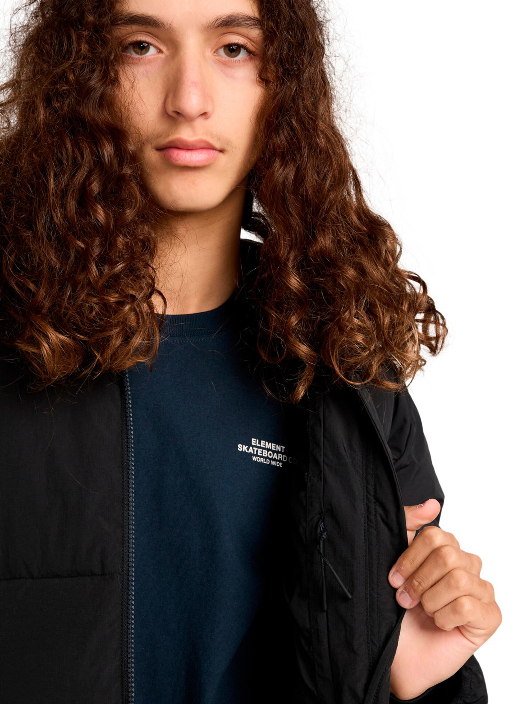 Gewatteerde jassen Hooded Puffer heren zwart Element Gewatteerde jassen Hooded Puffer heren zwart FLINT BLACK