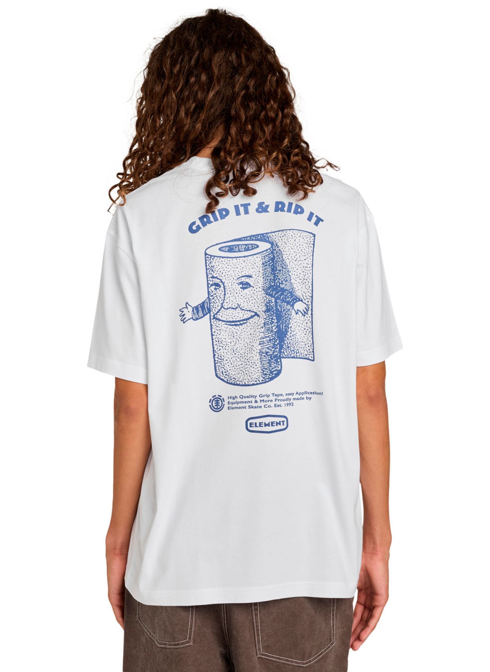 Tee-shirts manches courtes Grip It Ss homme blanc Element Tee-shirts manches courtes Grip It Ss homme blanc OPTIC WHITE