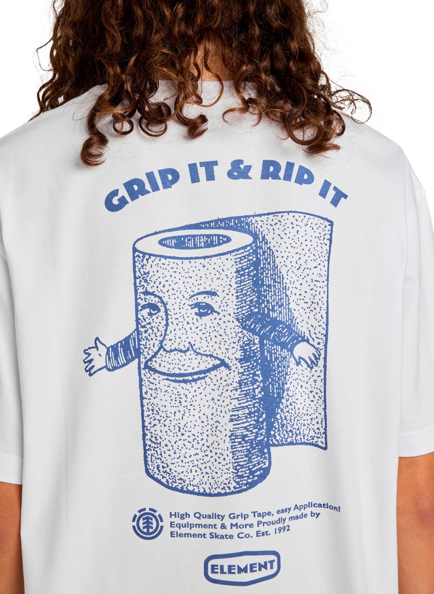 Tee-shirts manches courtes Grip It Ss homme blanc Element Tee-shirts manches courtes Grip It Ss homme blanc OPTIC WHITE