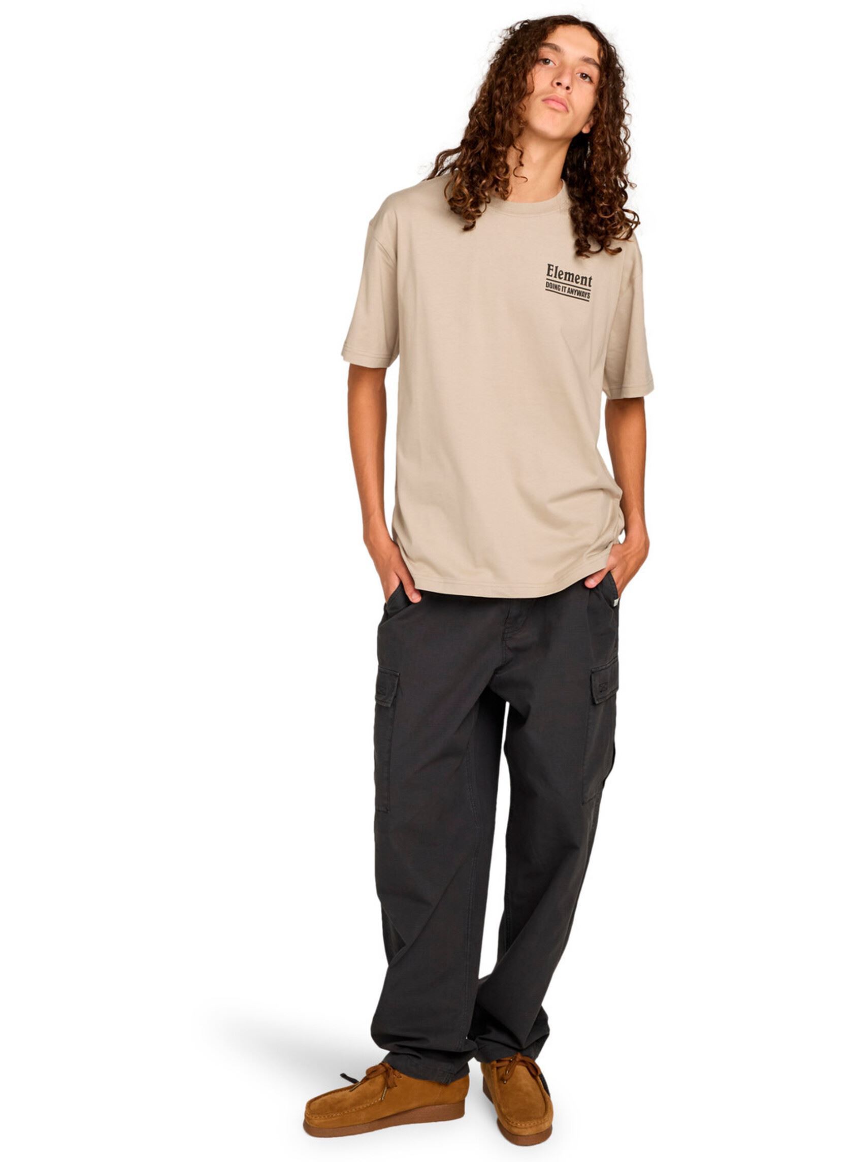 Tee-shirts manches courtes Anyways Ss homme beige Element Tee-shirts manches courtes Anyways Ss homme beige ALUMINUM