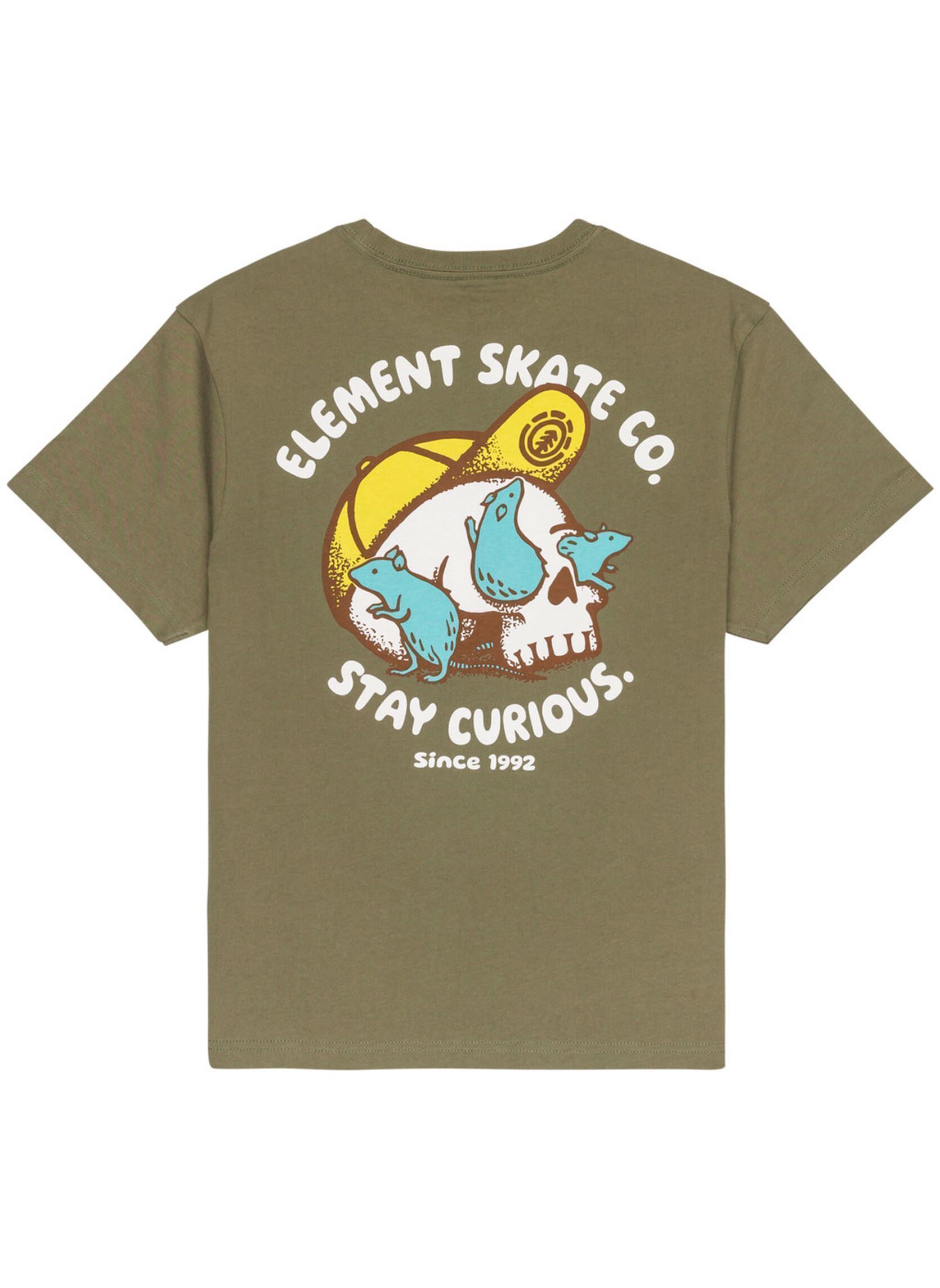 Tee-shirts manches courtes Curious Ss Y garçon vert Element Tee-shirts manches courtes Curious Ss Y garçon vert KALAMATA