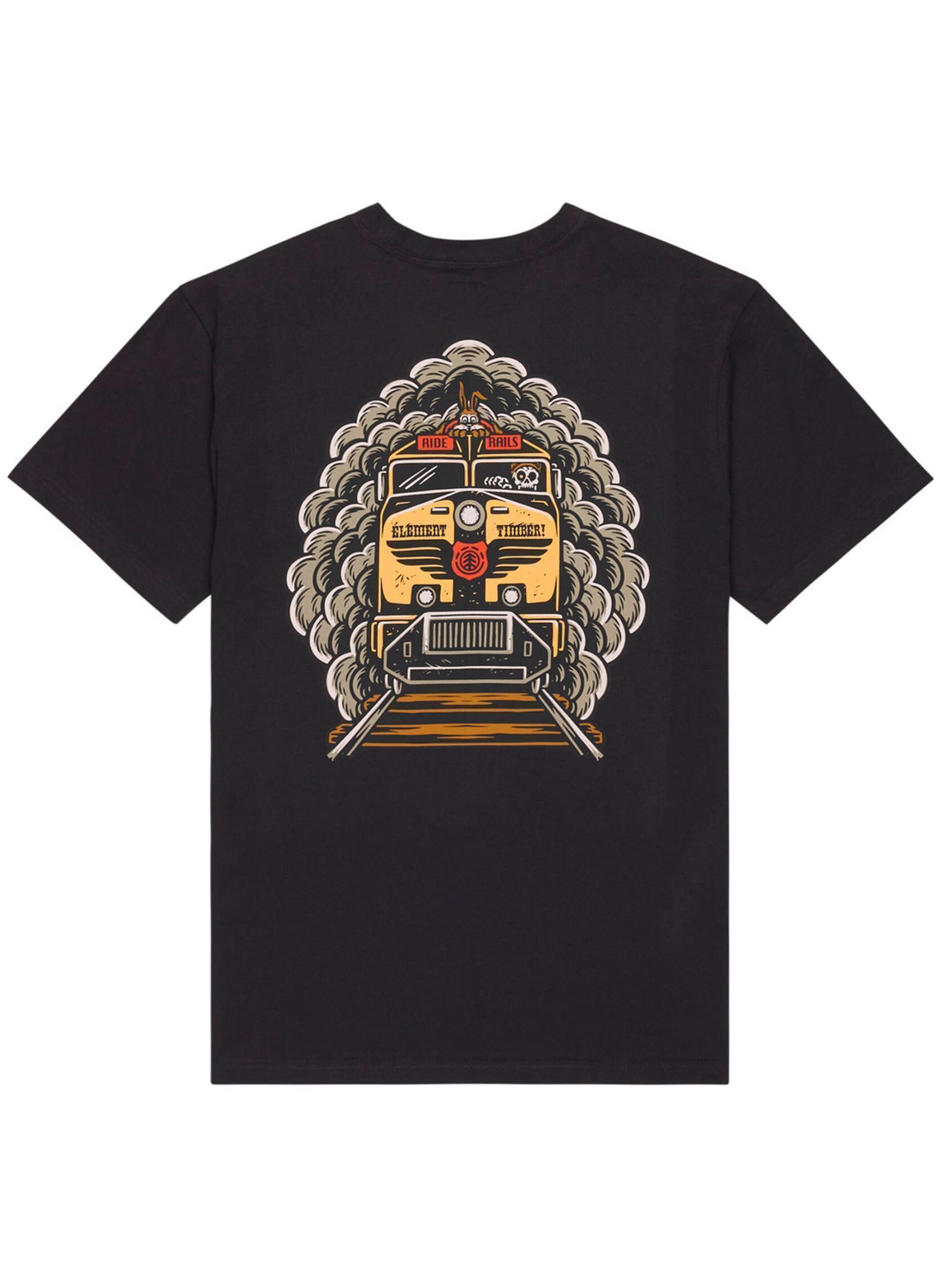 Tee-shirts manches courtes Timber Freight Train Ss Y garçon noir Element Tee-shirts manches courtes Timber Freight Train Ss Y garçon noir OFF BLACK