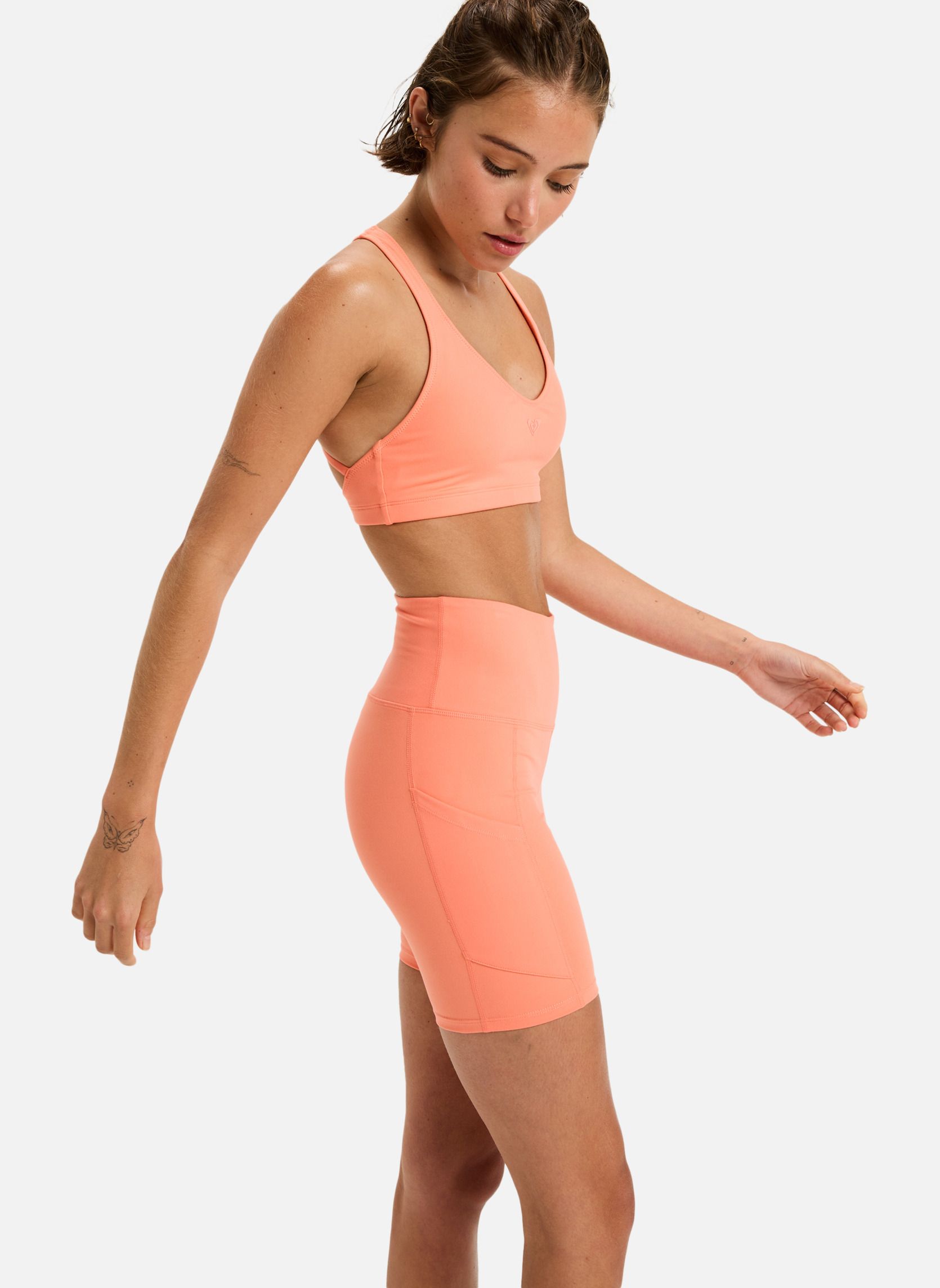 Shorts Heart Into It Biker femme orange Roxy Shorts Heart Into It Biker femme orange Orange