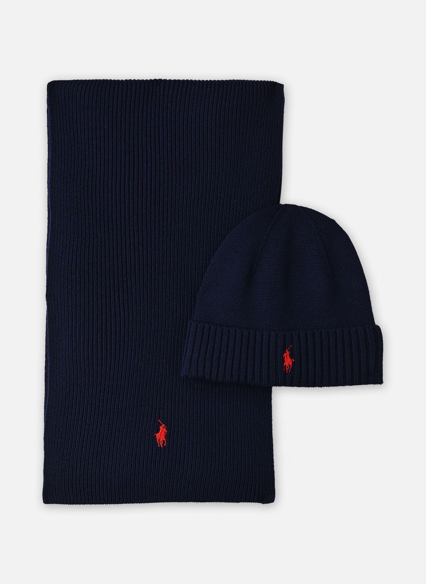 Bonnets Hatscarfgbox-Cold Weather-Hat homme bleu Polo Ralph Lauren Bonnets Hatscarfgbox-Cold Weather-Hat homme bleu HUNTER NAVY