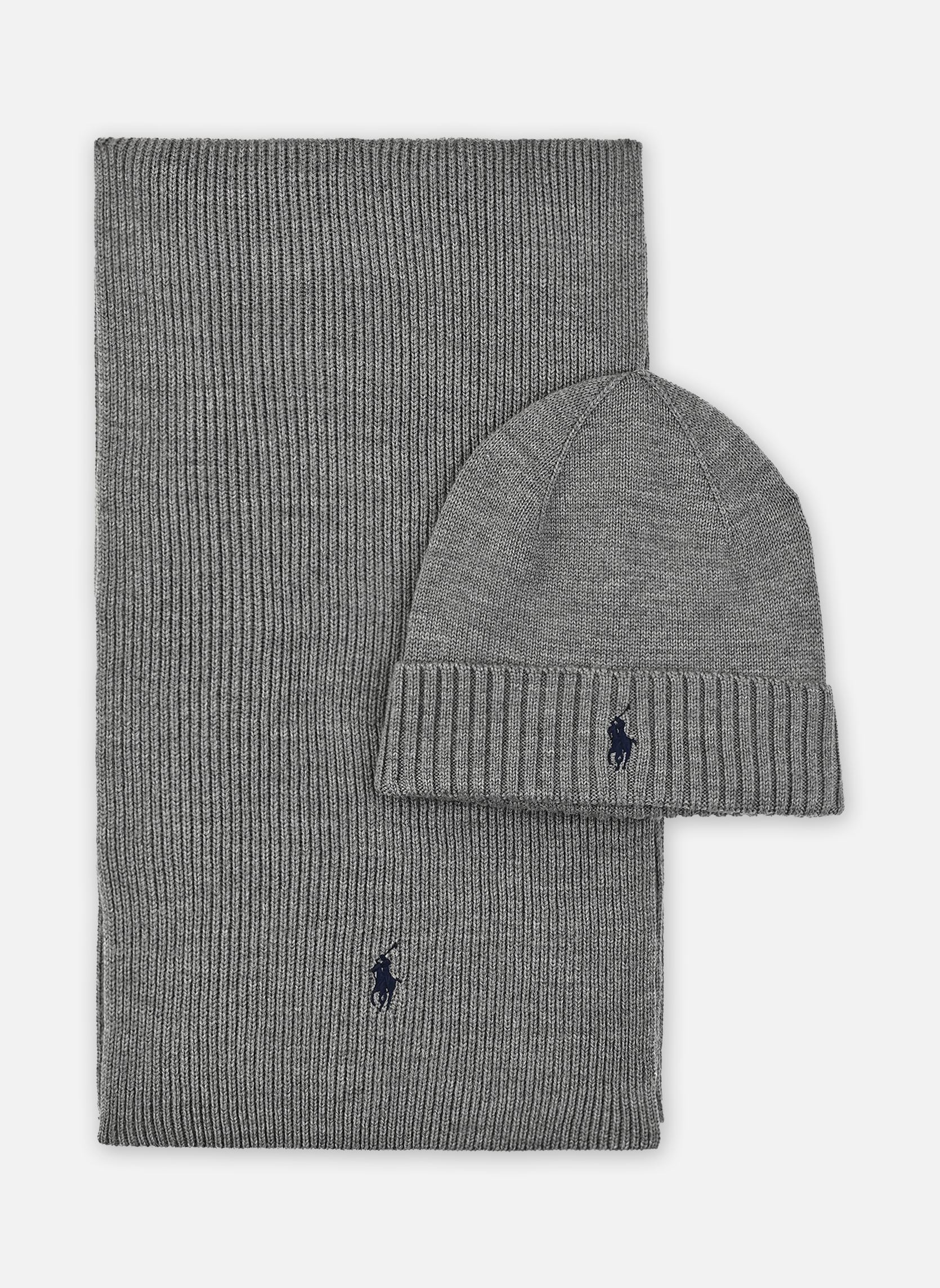 Mutsen Hatscarfgbox-Cold Weather-Hat heren grijs Polo Ralph Lauren Mutsen Hatscarfgbox-Cold Weather-Hat heren grijs FAWN GREY HEATHER