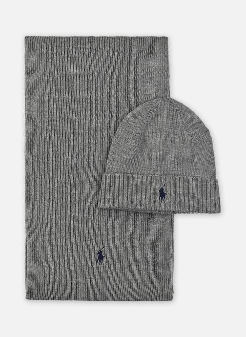 Polo Ralph Lauren Bonnets Hatscarfgbox-Cold Weather-Hat homme gris