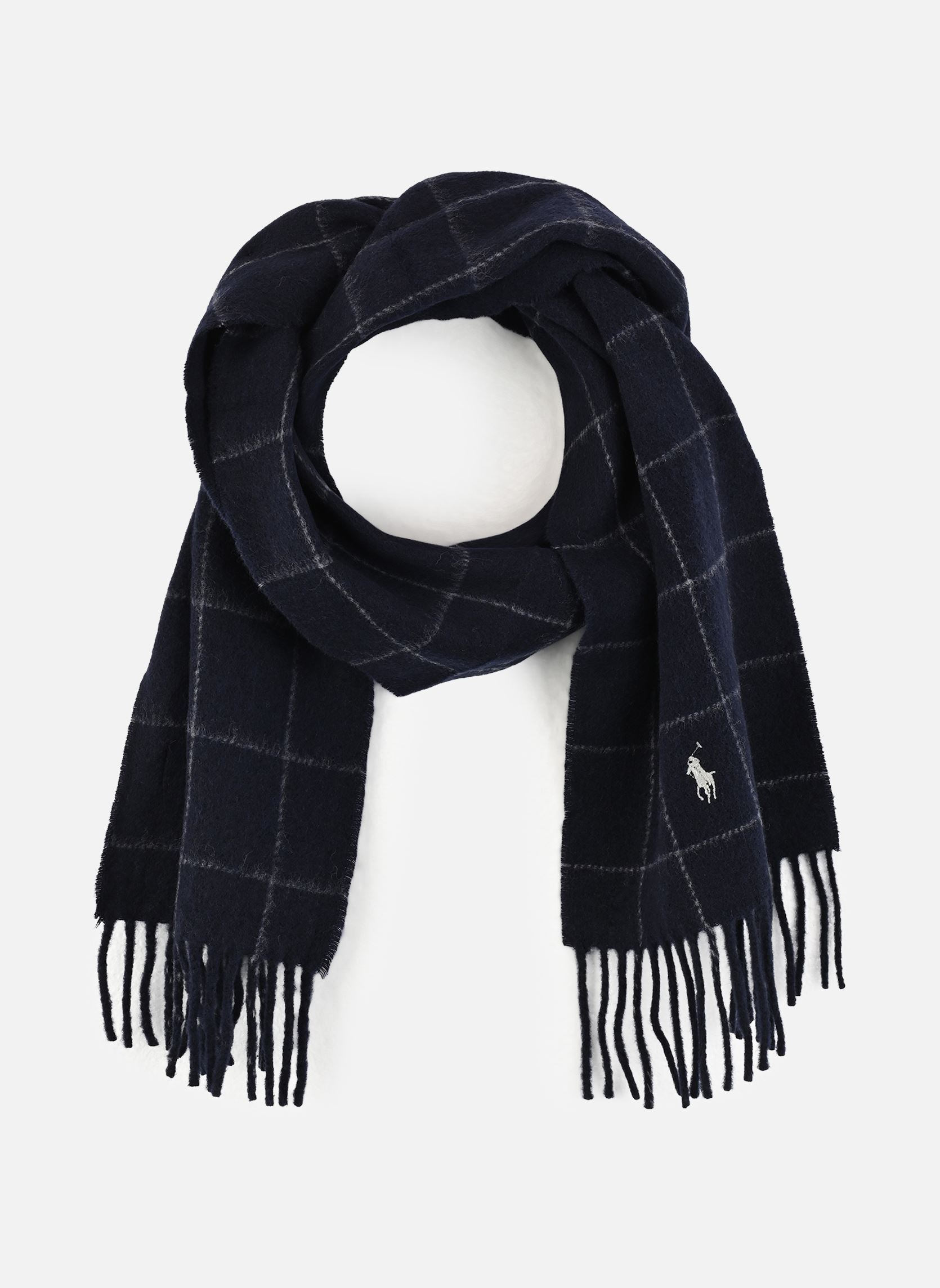 Echarpe en laine mélangée à carreaux - vue 3