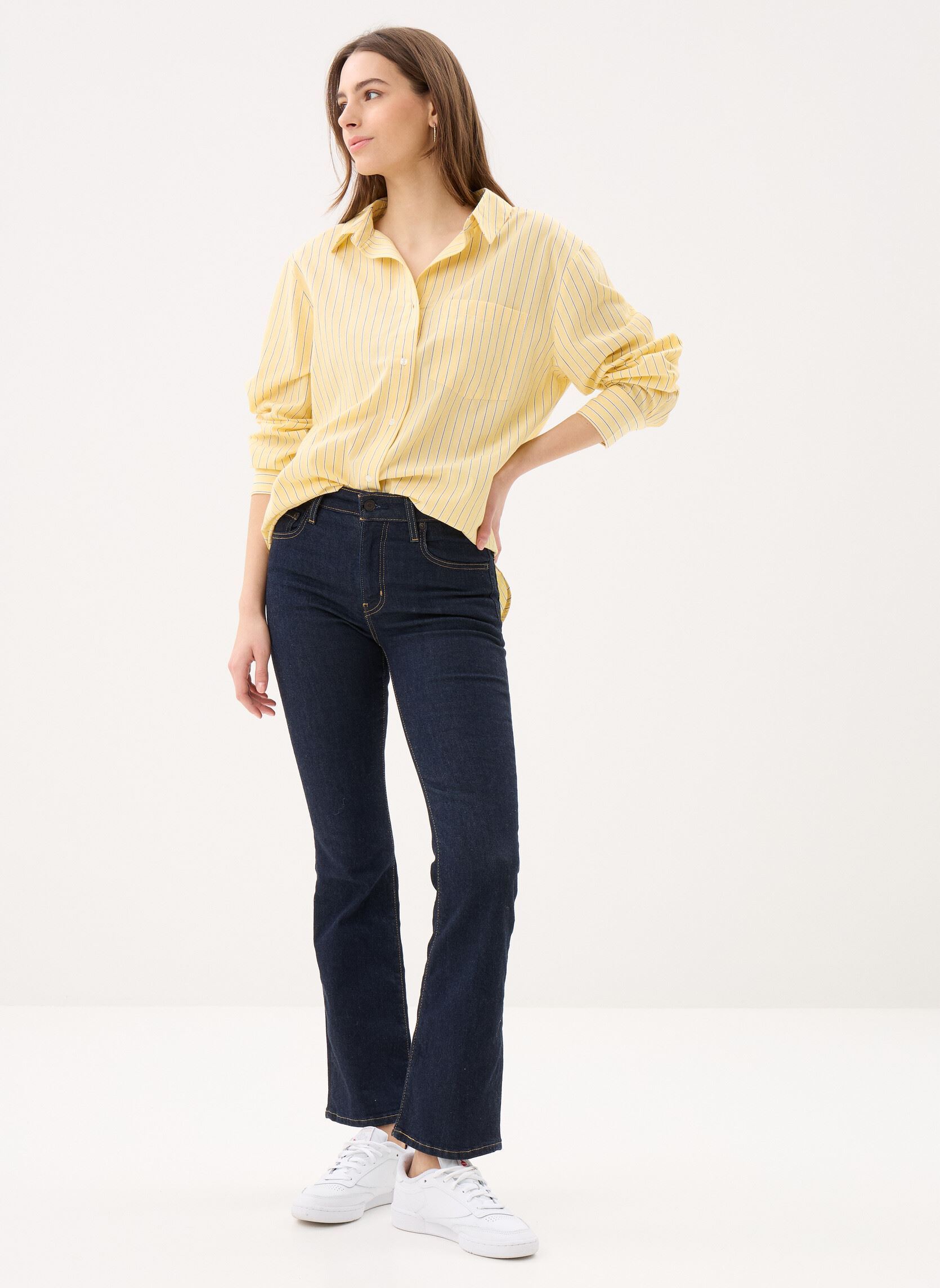 Langarm-Hemden CHESTRIPE damen gelb MADE BY Langarm-Hemden CHESTRIPE damen gelb IMP_RAYURE JAUNE