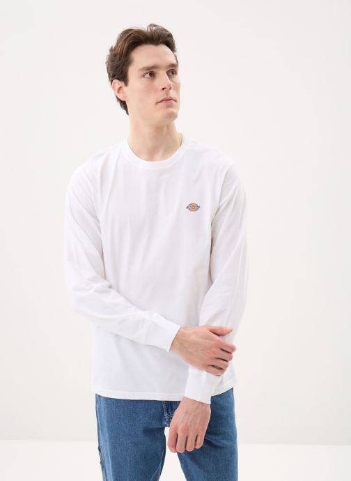 Dickies T-shirts met lange mouwen Ls Mapleton Tee heren wit