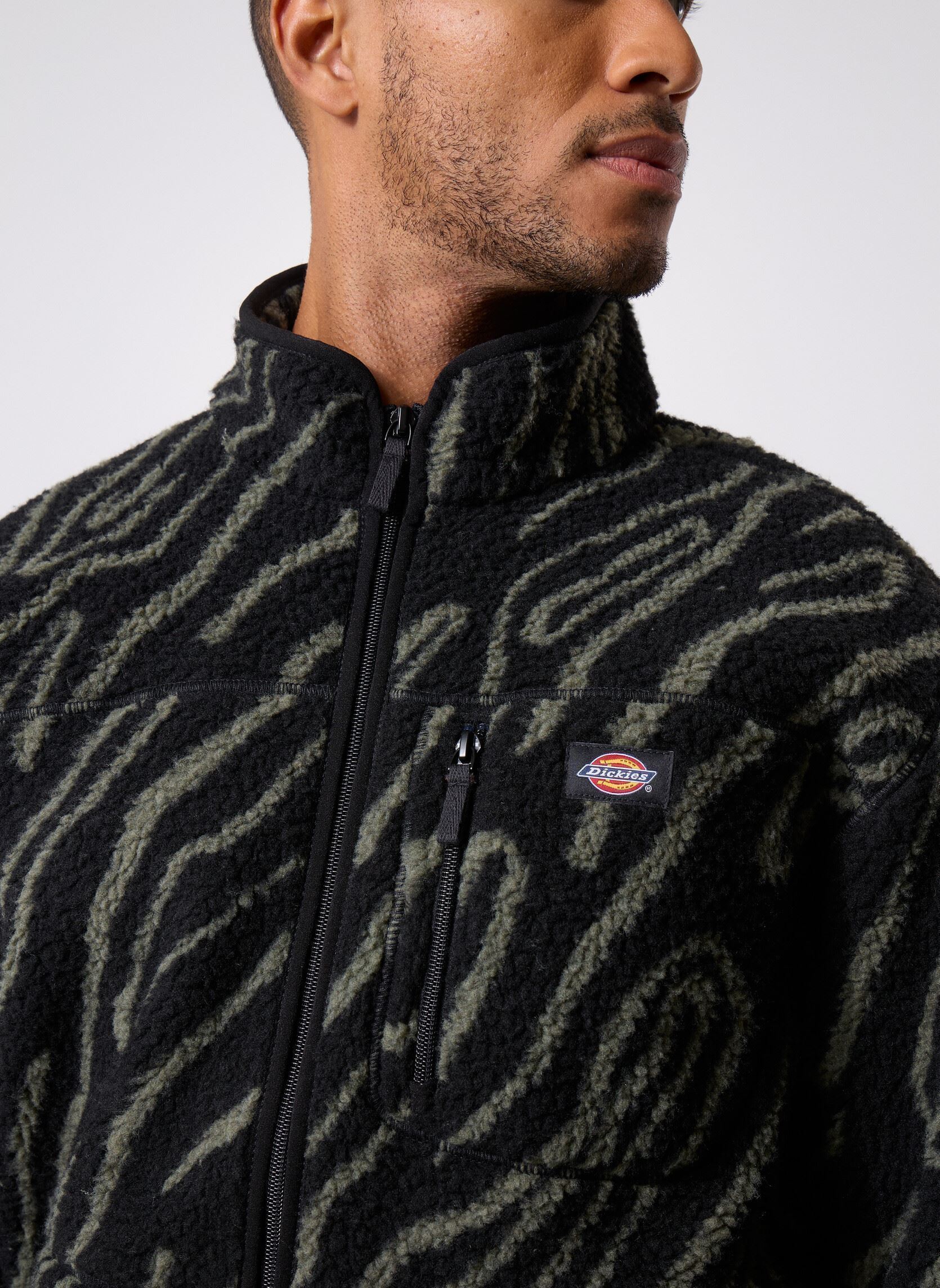 Fleece truien Mount Hope Printed heren zwart Dickies Fleece truien Mount Hope Printed heren zwart BLACK
