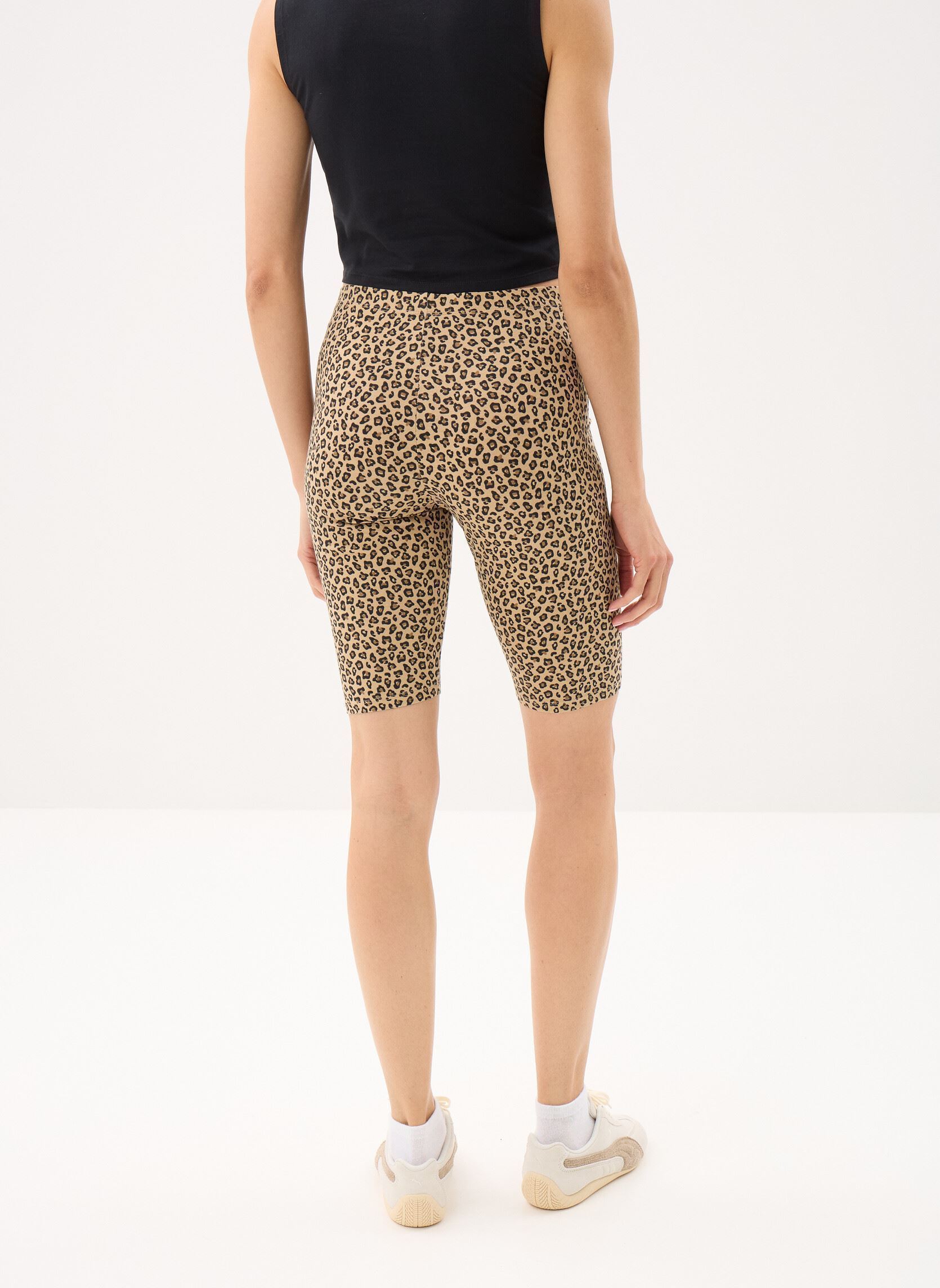 Leggings PANTALON-LEGGING-CYCLISTE dames bruin MADE BY Leggings PANTALON-LEGGING-CYCLISTE dames bruin IMP_MICROLEO_CORNSTALK