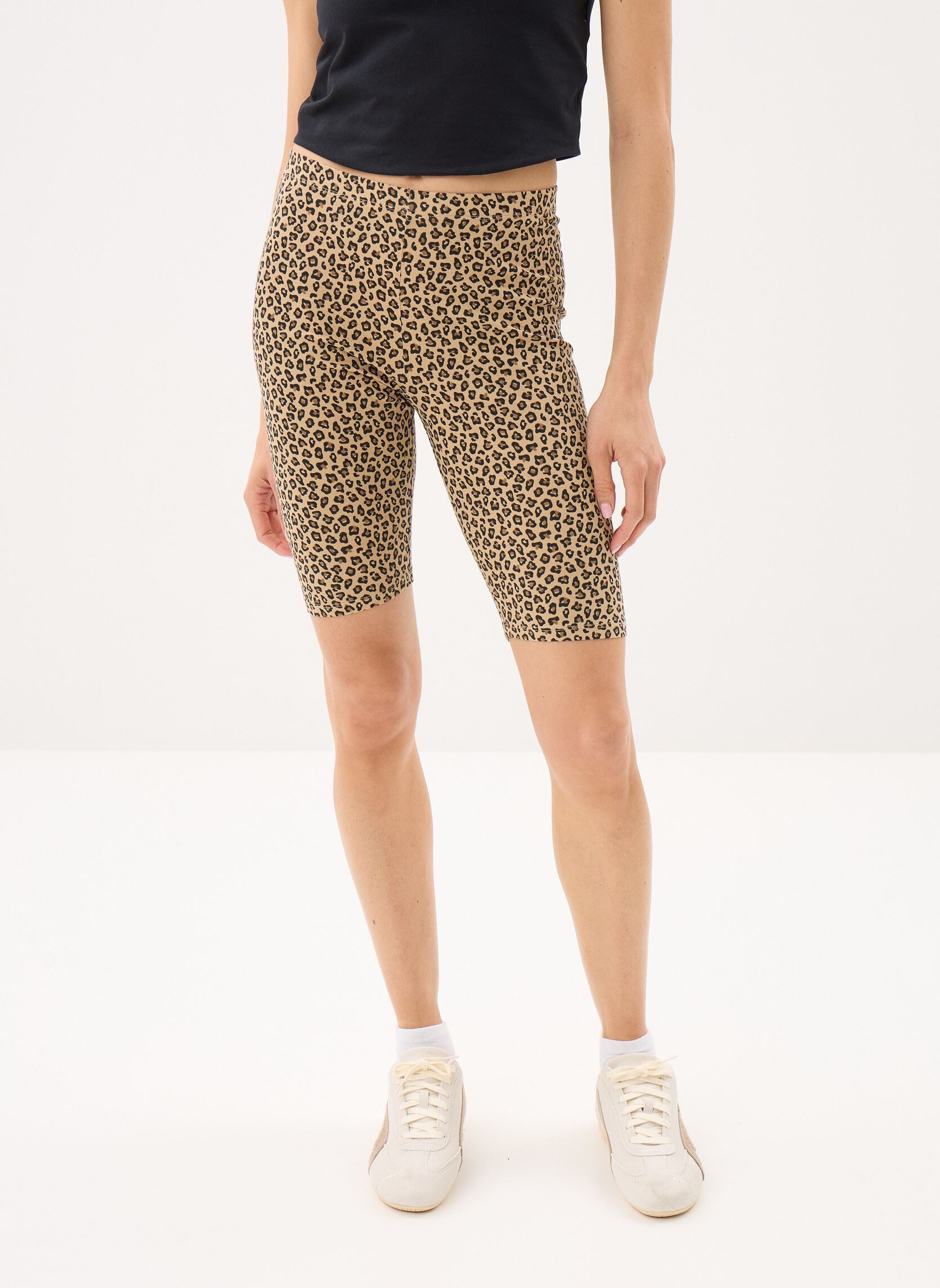 Leggings PANTALON-LEGGING-CYCLISTE dames bruin MADE BY Leggings PANTALON-LEGGING-CYCLISTE dames bruin IMP_MICROLEO_CORNSTALK