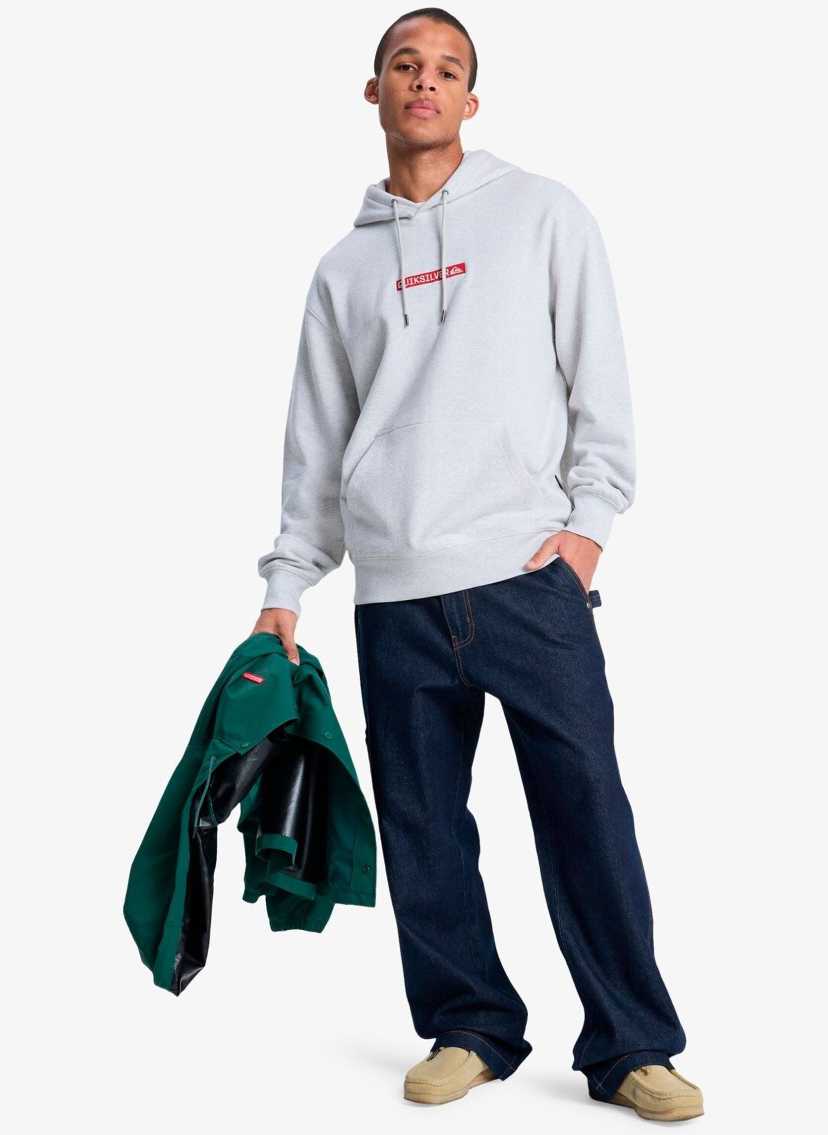 Hoodies Dna Hoodie heren grijs Quiksilver Hoodies Dna Hoodie heren grijs LIGHT GREY HEATHER