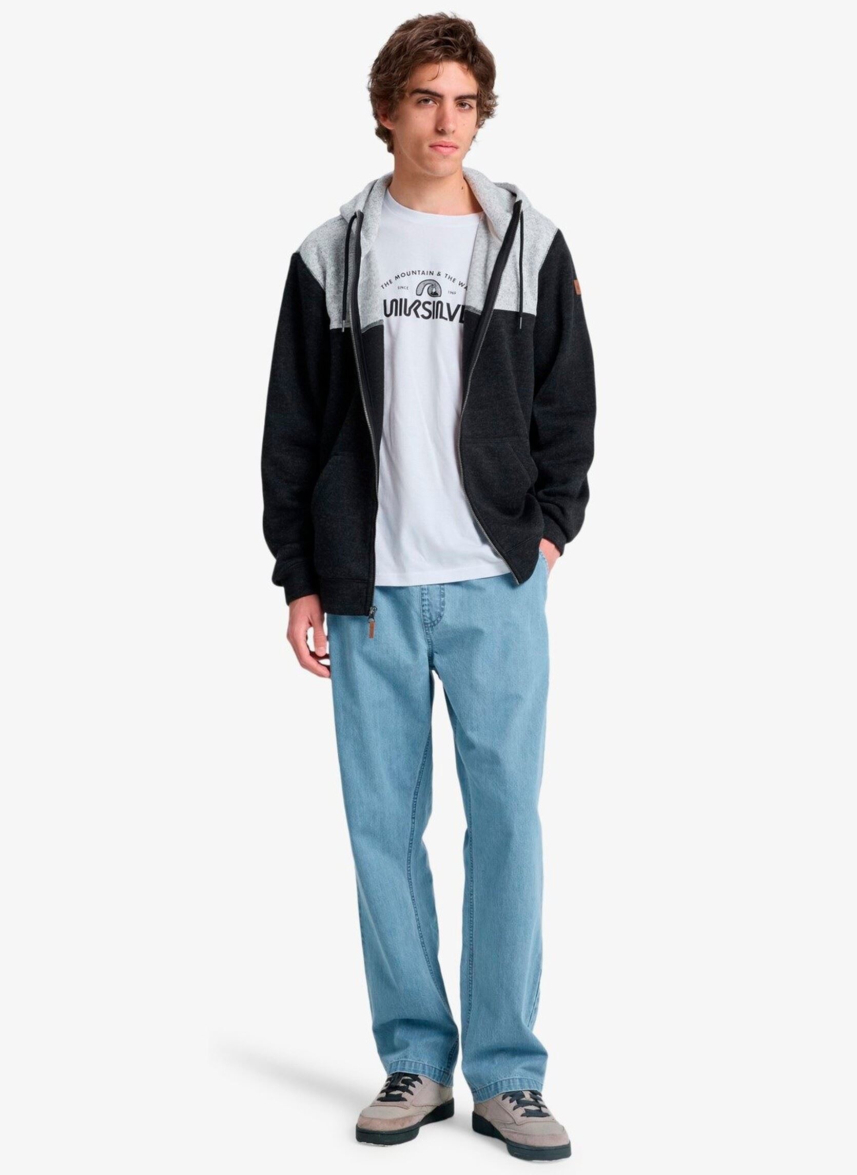 Sweats zippés Keller Block Zip homme noir Quiksilver Sweats zippés Keller Block Zip homme noir BLACK HEATHER
