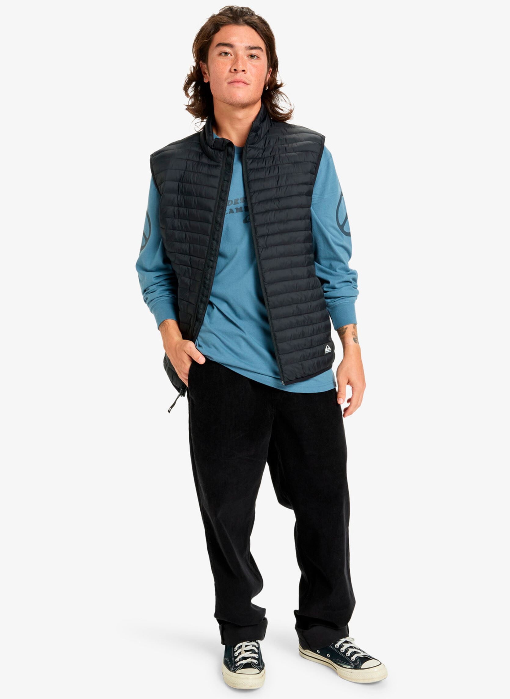 Chaquetas sin mangas Scaly Sleeveless hombre negro Quiksilver Chaquetas sin mangas Scaly Sleeveless hombre negro Black