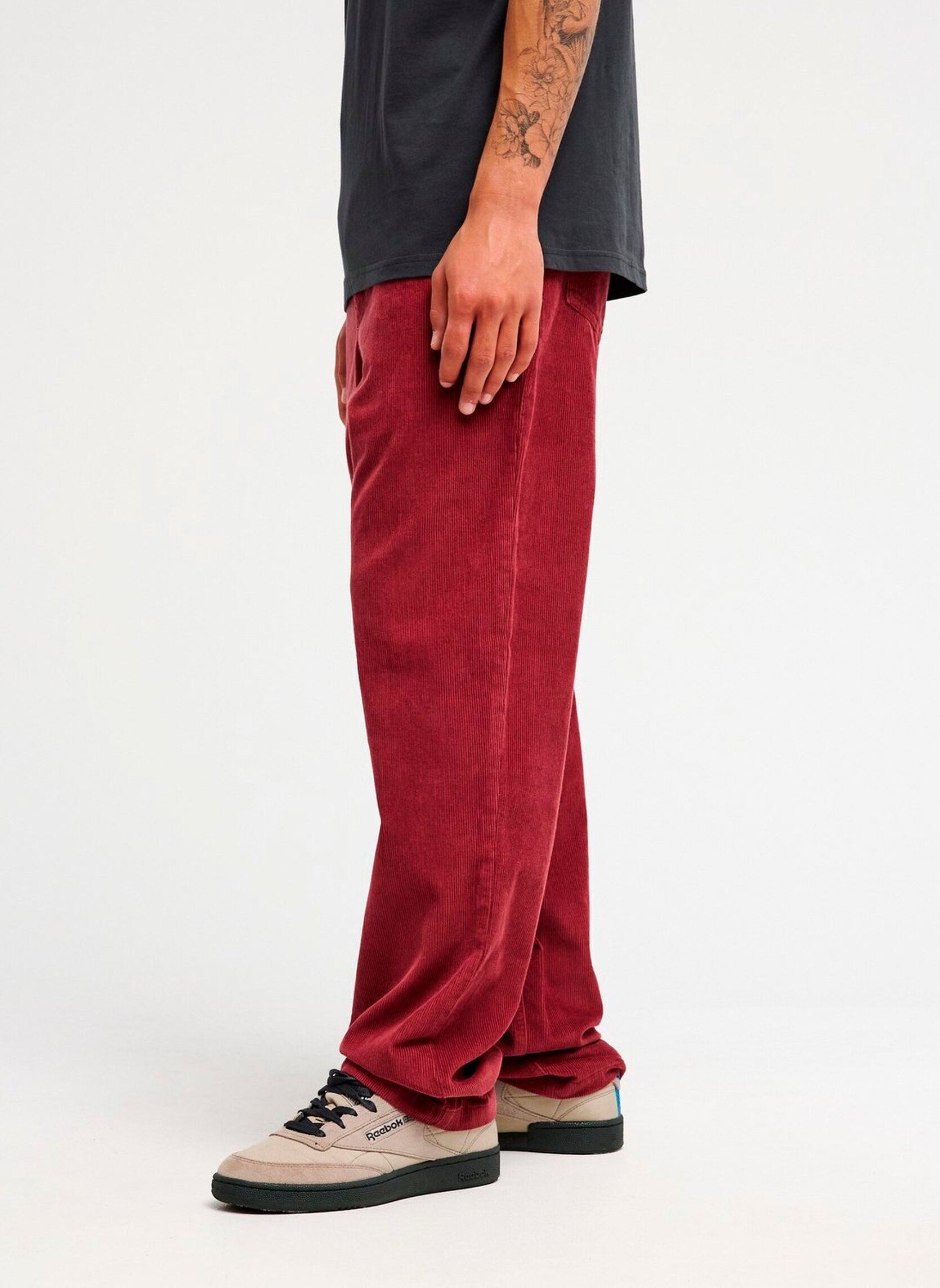 Pantalons droits Taxer Regular Cord Pant homme rouge Quiksilver Pantalons droits Taxer Regular Cord Pant homme rouge OXBLOOD RED