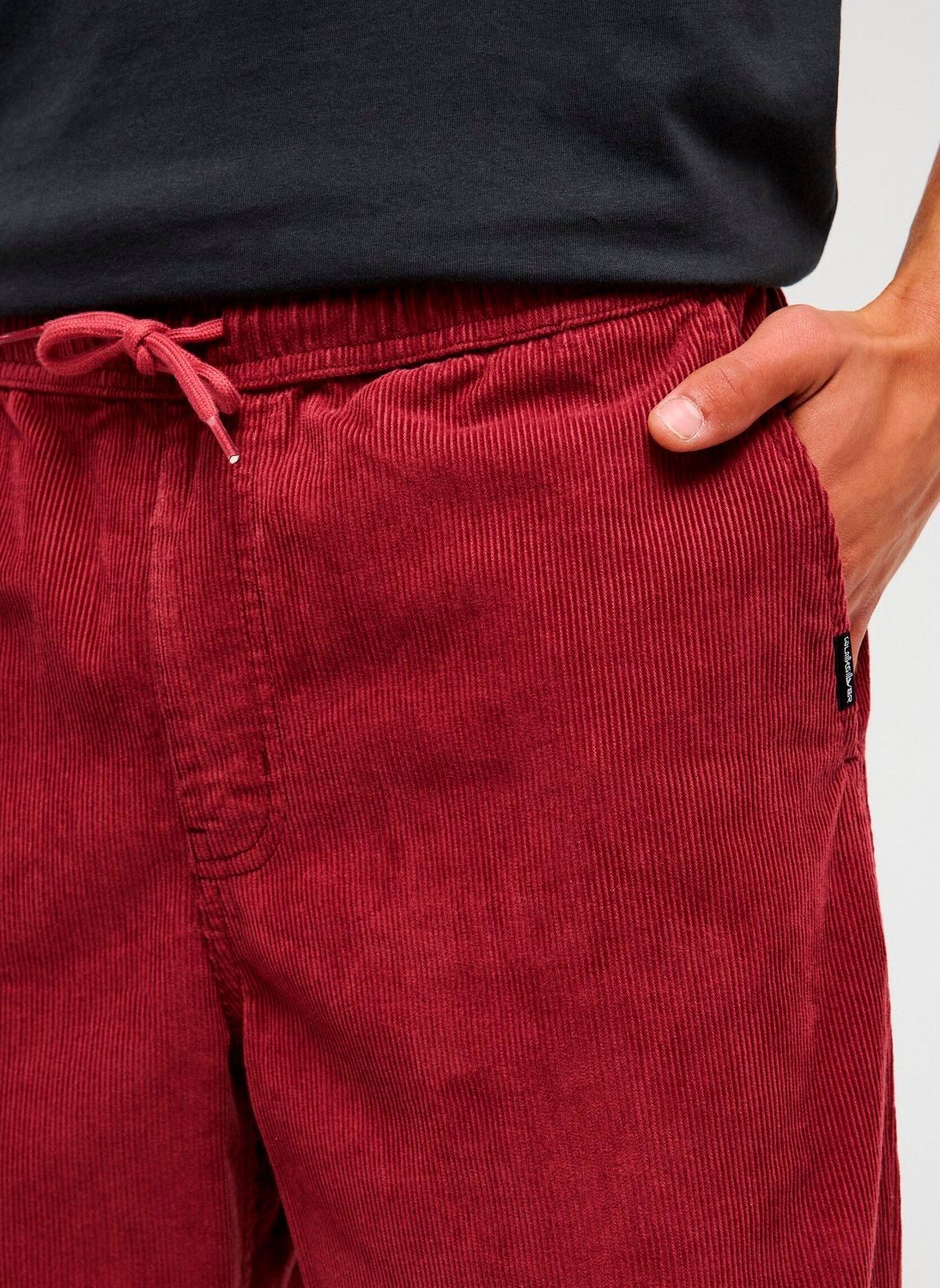 Pantalons droits Taxer Regular Cord Pant homme rouge Quiksilver Pantalons droits Taxer Regular Cord Pant homme rouge OXBLOOD RED