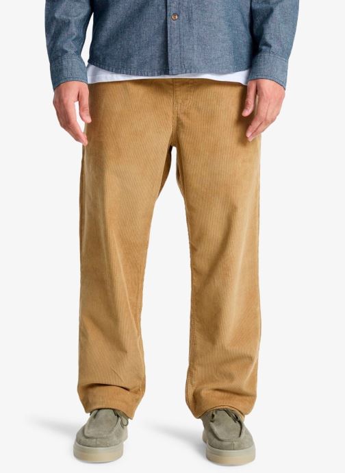 Quiksilver Pantalons droits Taxer Regular Cord Pant homme beige