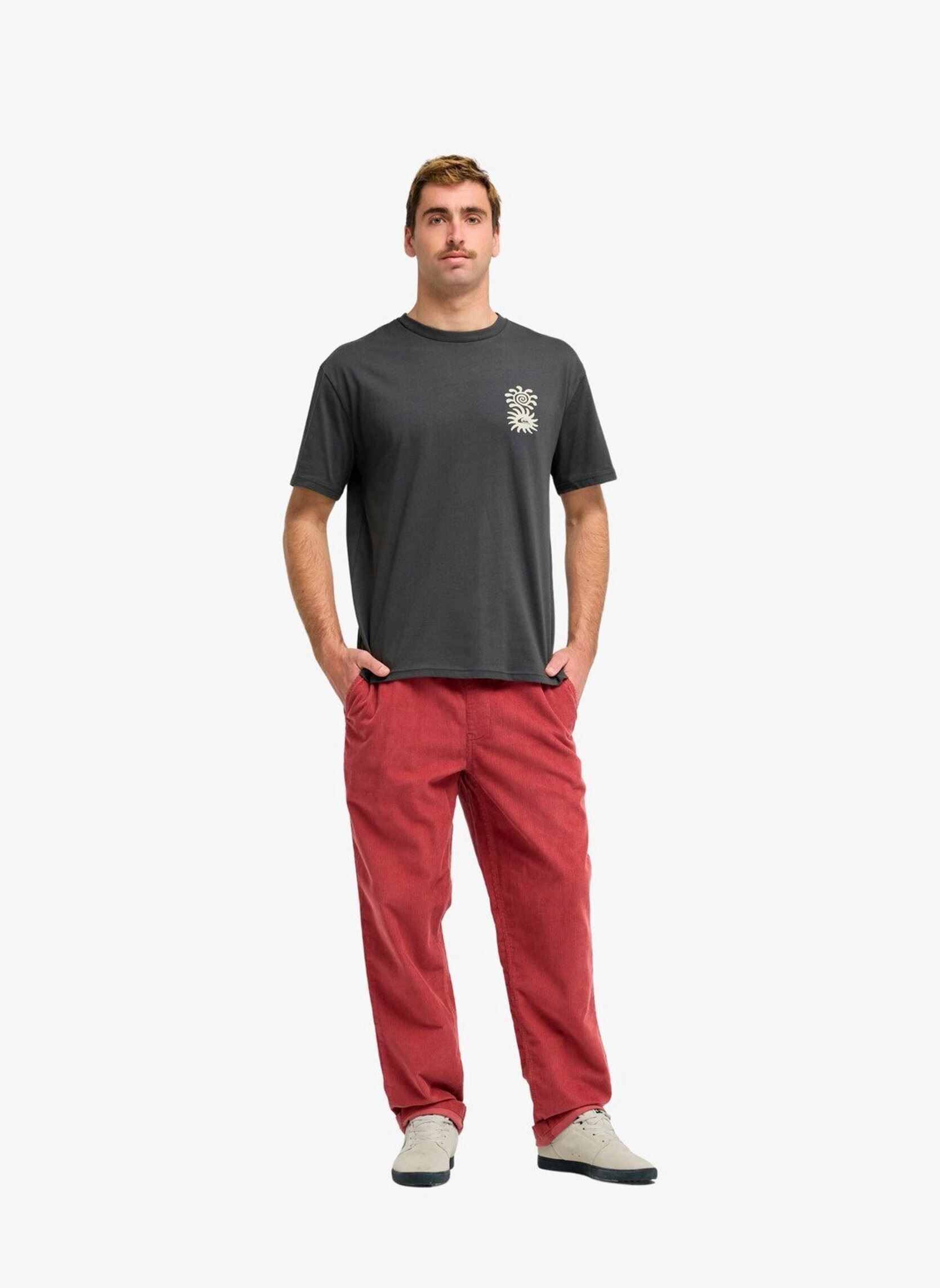 Pantalons droits Taxer Regular Cord Pant homme rouge Quiksilver Pantalons droits Taxer Regular Cord Pant homme rouge BURNT RUSSET