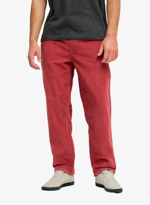 Quiksilver Pantalons droits Taxer Regular Cord Pant homme rouge