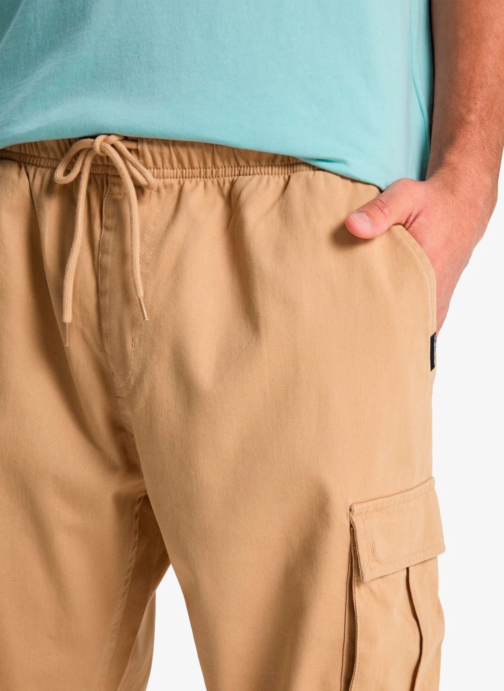 Pantalons chino Taxer Regular Cargo Pant homme beige Quiksilver Pantalons chino Taxer Regular Cargo Pant homme beige khaki