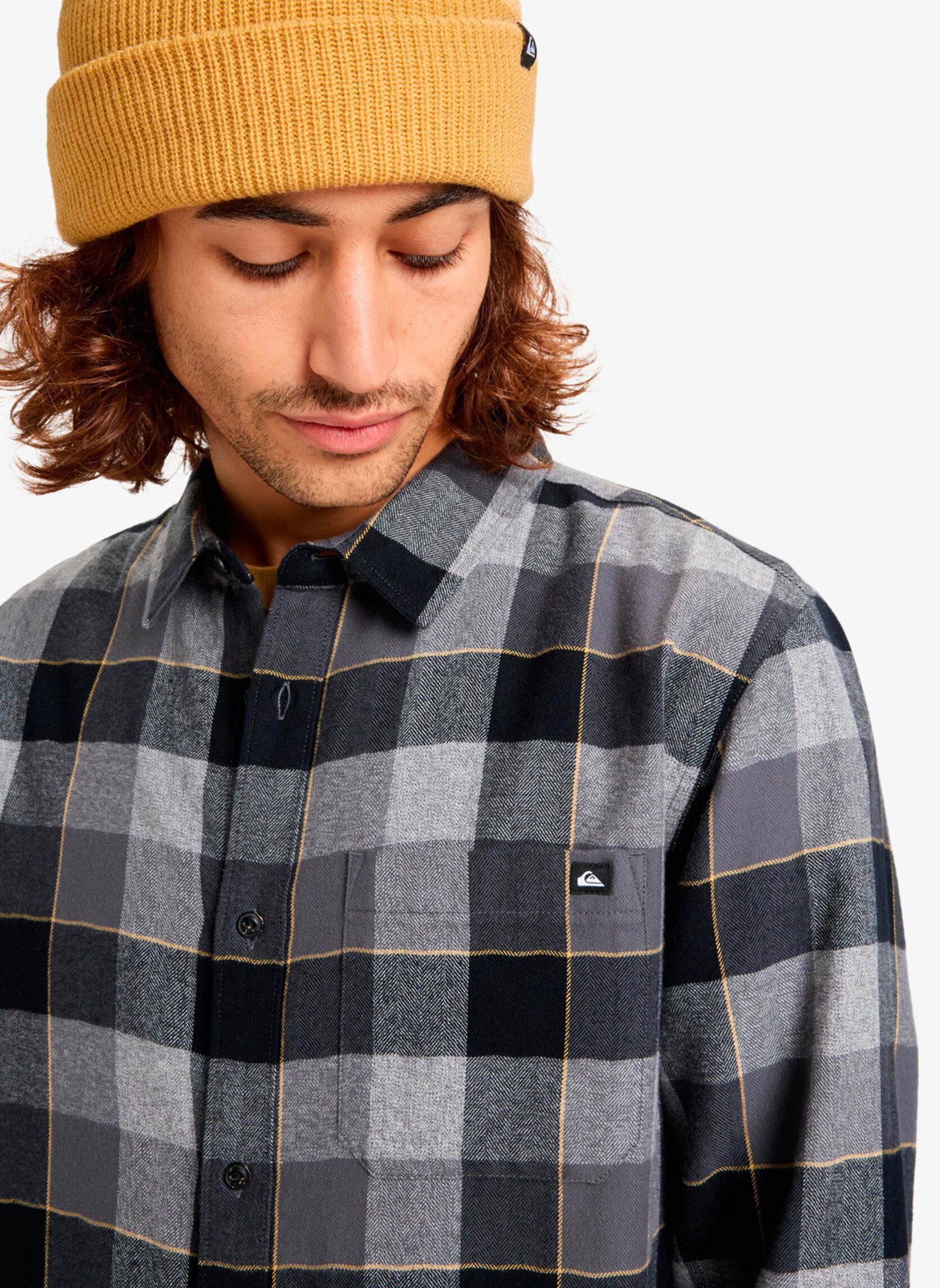 Camicie Motherfly Plaid Ls Shirt uomo grigio Quiksilver Camicie Motherfly Plaid Ls Shirt uomo grigio IRON GATE MOTHERFLY CHECK