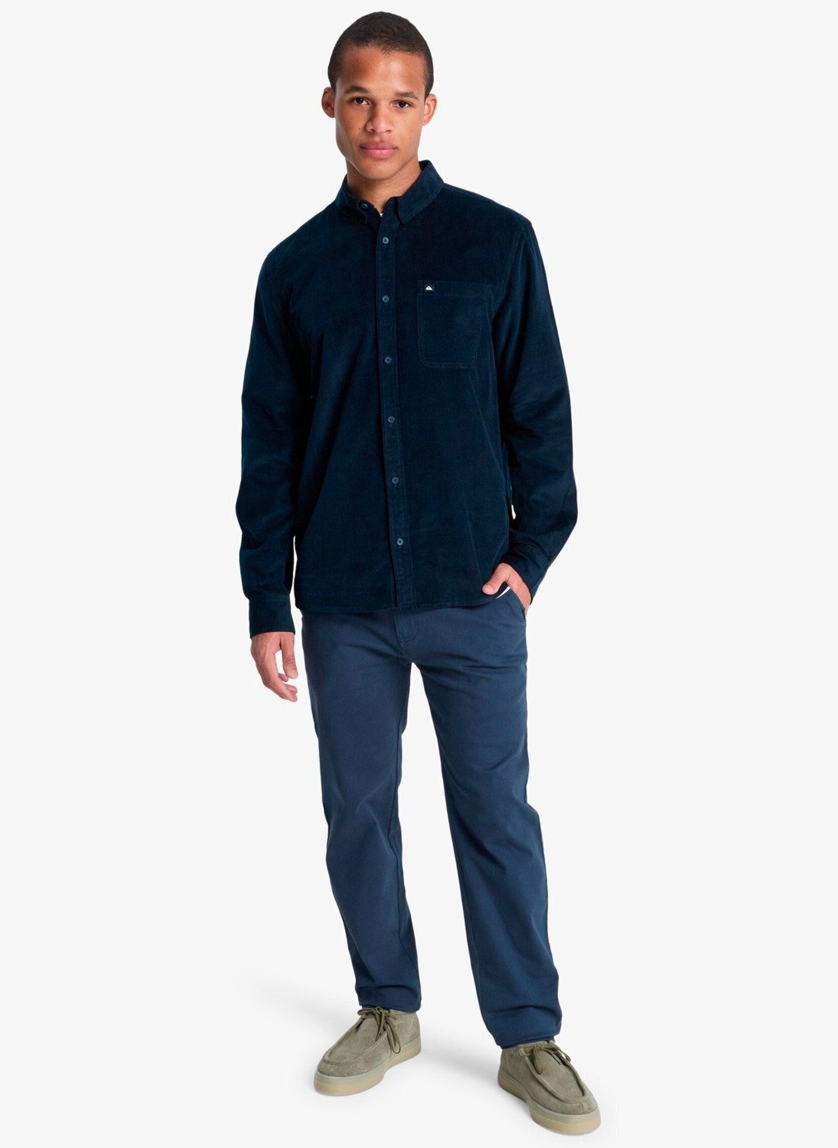 Chemises Smoke Trail Cord homme marine Quiksilver Chemises Smoke Trail Cord homme marine DARK NAVY
