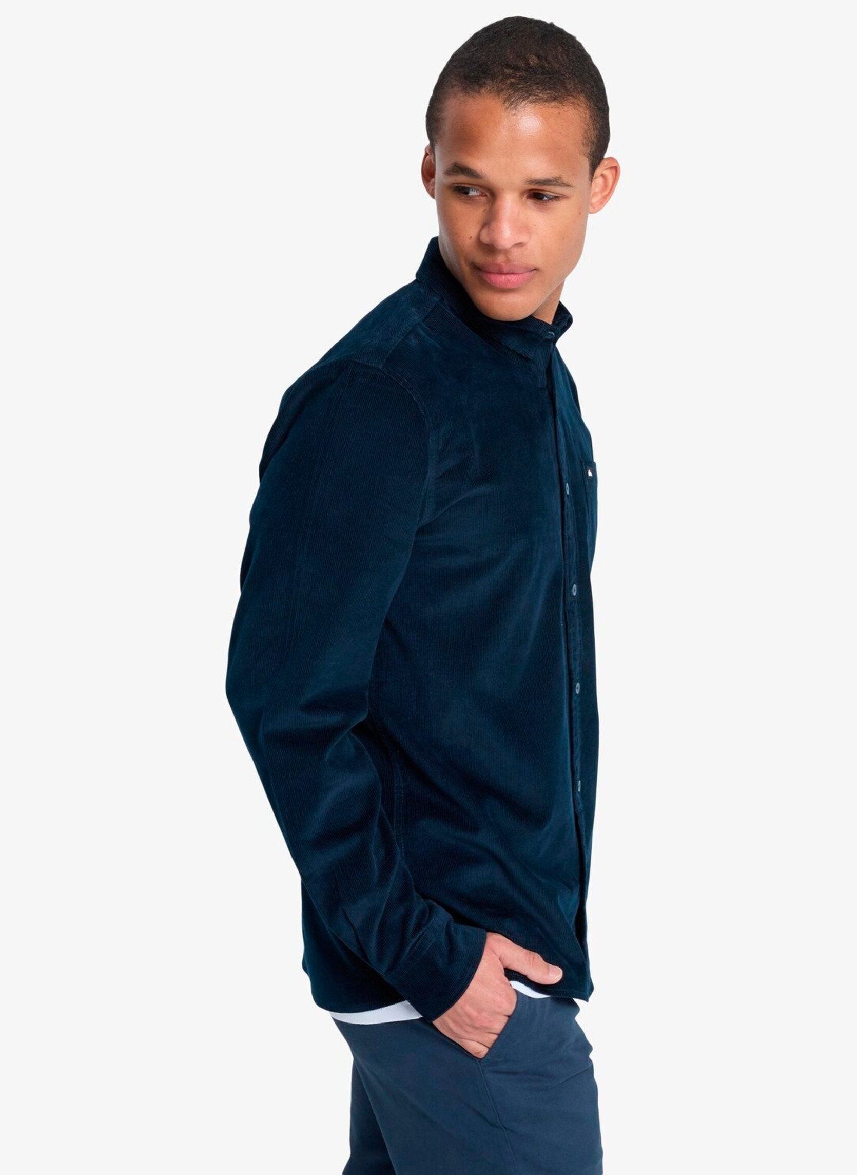 Chemises Smoke Trail Cord homme marine Quiksilver Chemises Smoke Trail Cord homme marine DARK NAVY