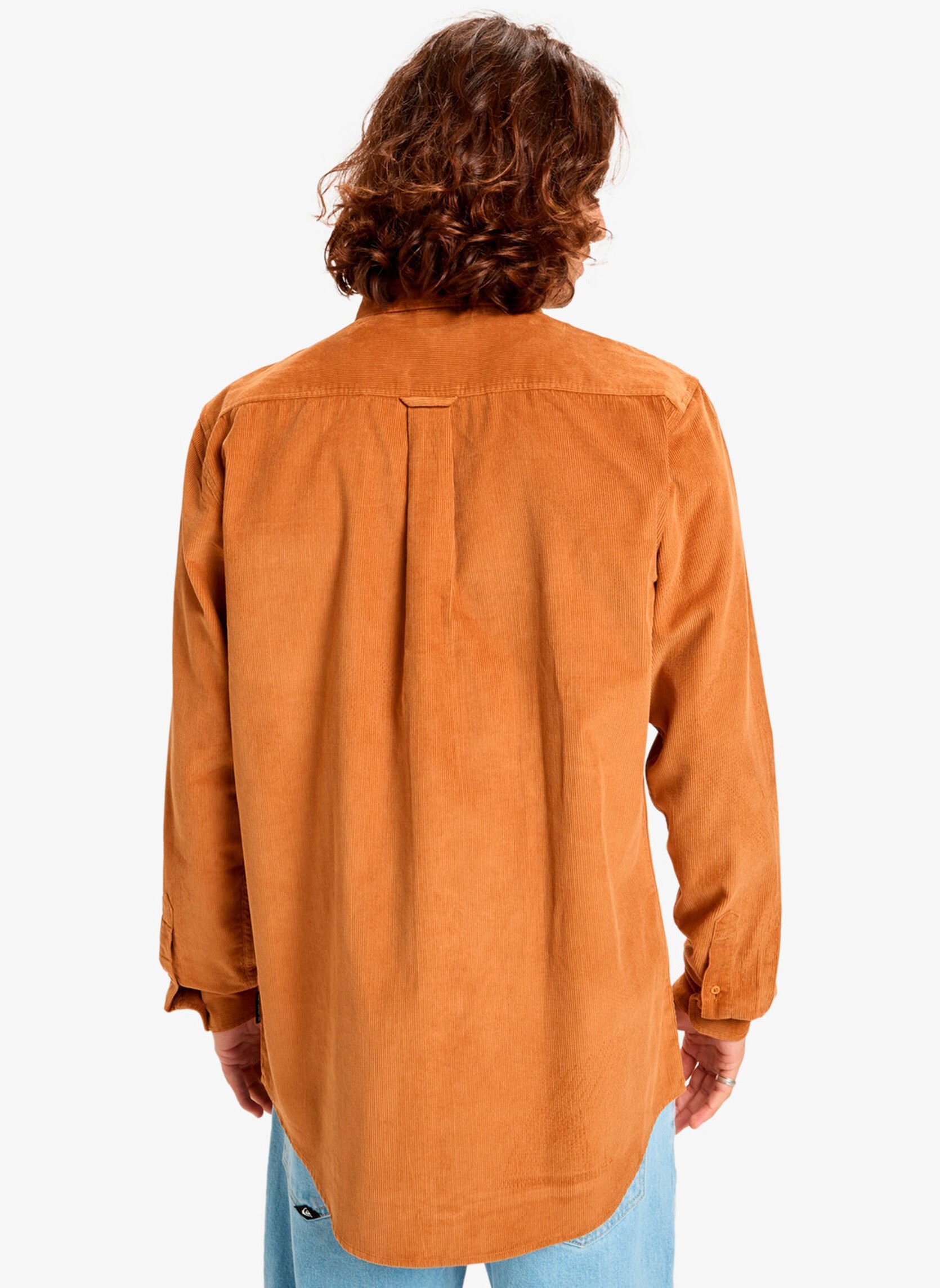 Hemden Smoke Trail Cord heren bruin Quiksilver Hemden Smoke Trail Cord heren bruin Almond