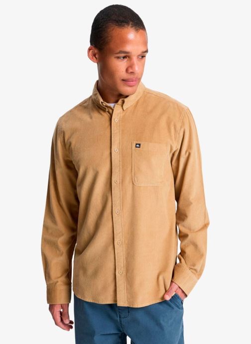 Quiksilver Hemden Smoke Trail Cord heren beige