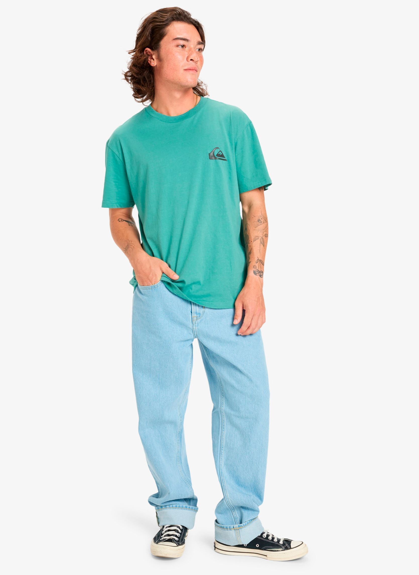 T-shirt a maniche corte Ev Mini Logo Ss uomo blu Quiksilver T-shirt a maniche corte Ev Mini Logo Ss uomo blu Deep sea