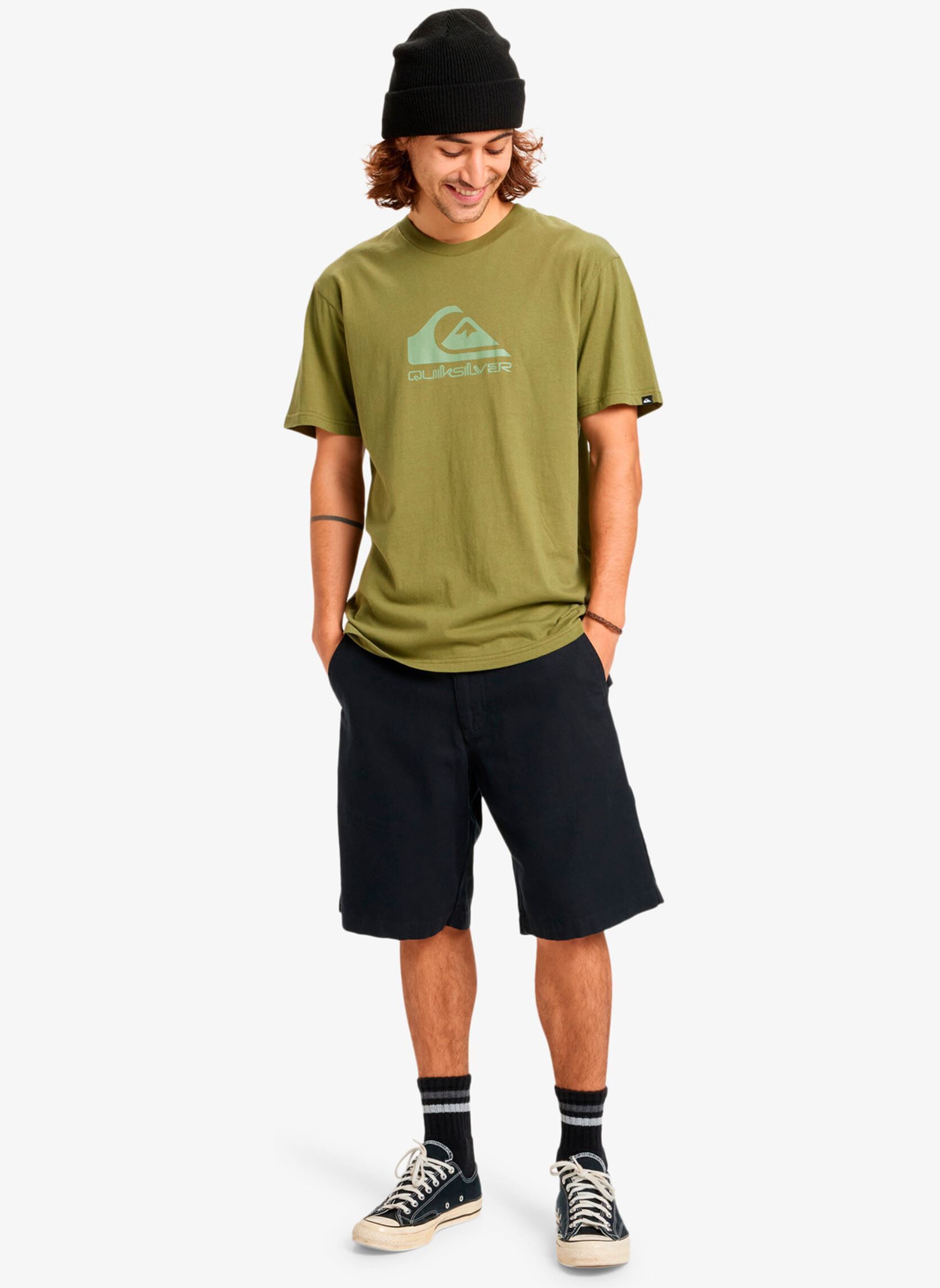Tee-shirts manches courtes Ev Comp Logo Ss homme vert Quiksilver Tee-shirts manches courtes Ev Comp Logo Ss homme vert Loden Green