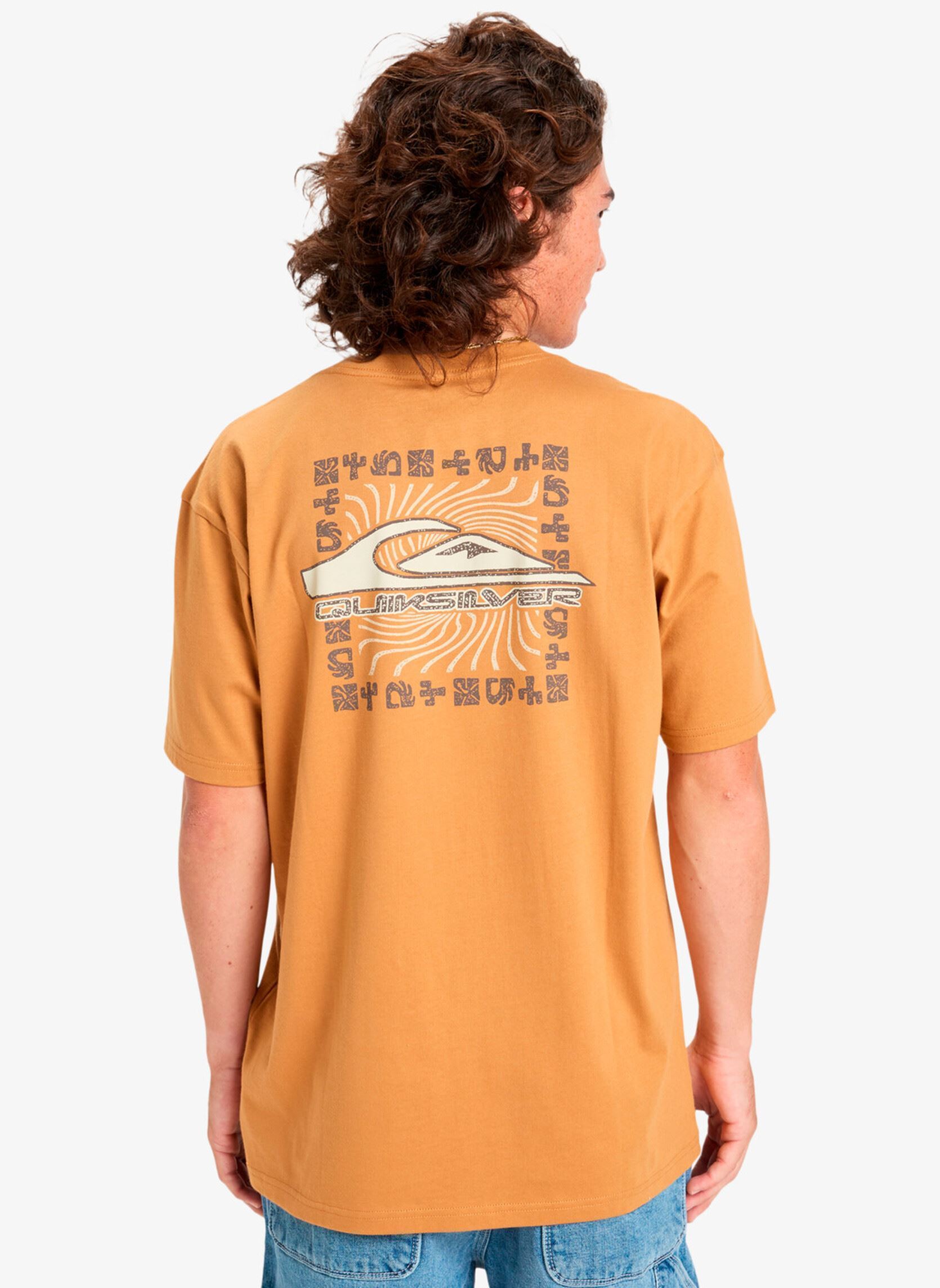 Tee-shirts manches courtes Evo Border Lines Ss homme marron Quiksilver Tee-shirts manches courtes Evo Border Lines Ss homme marron Almond