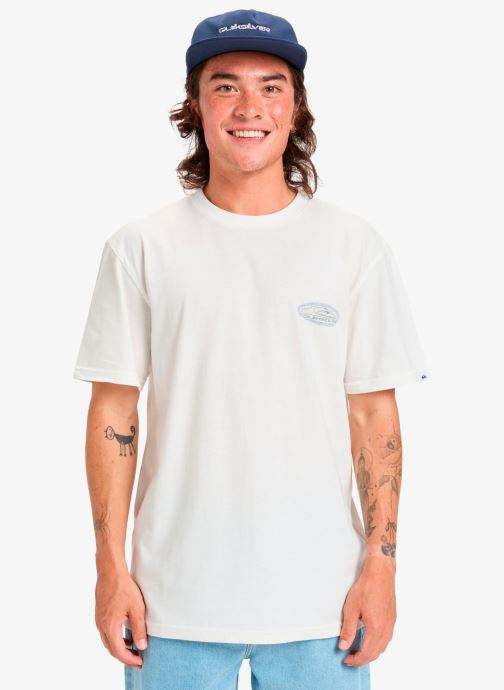 Quiksilver Tee-shirts manches courtes Evo Border Lines Ss homme blanc
