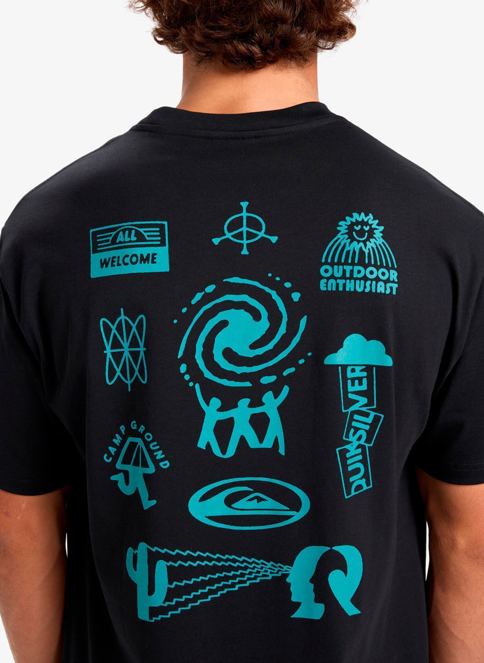 Kurzarm-T-Shirts Pto Welcome All Ss herren schwarz Quiksilver Kurzarm-T-Shirts Pto Welcome All Ss herren schwarz Black
