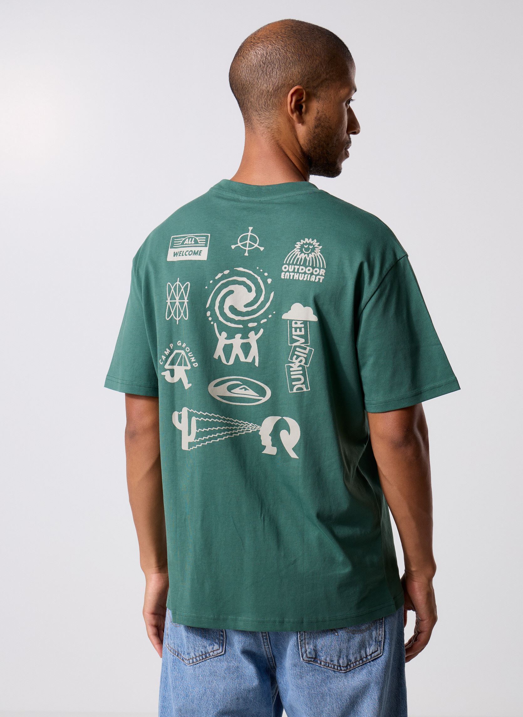 T-shirts met korte mouwen Pto Welcome All Ss heren groen Quiksilver T-shirts met korte mouwen Pto Welcome All Ss heren groen Trekking Green