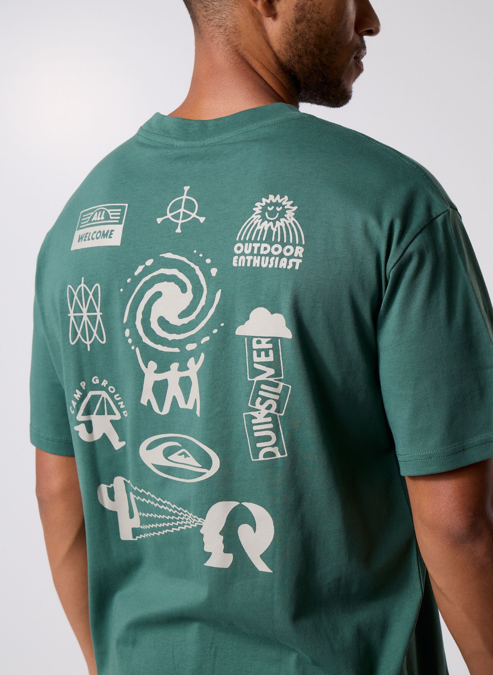 T-shirts met korte mouwen Pto Welcome All Ss heren groen Quiksilver T-shirts met korte mouwen Pto Welcome All Ss heren groen Trekking Green