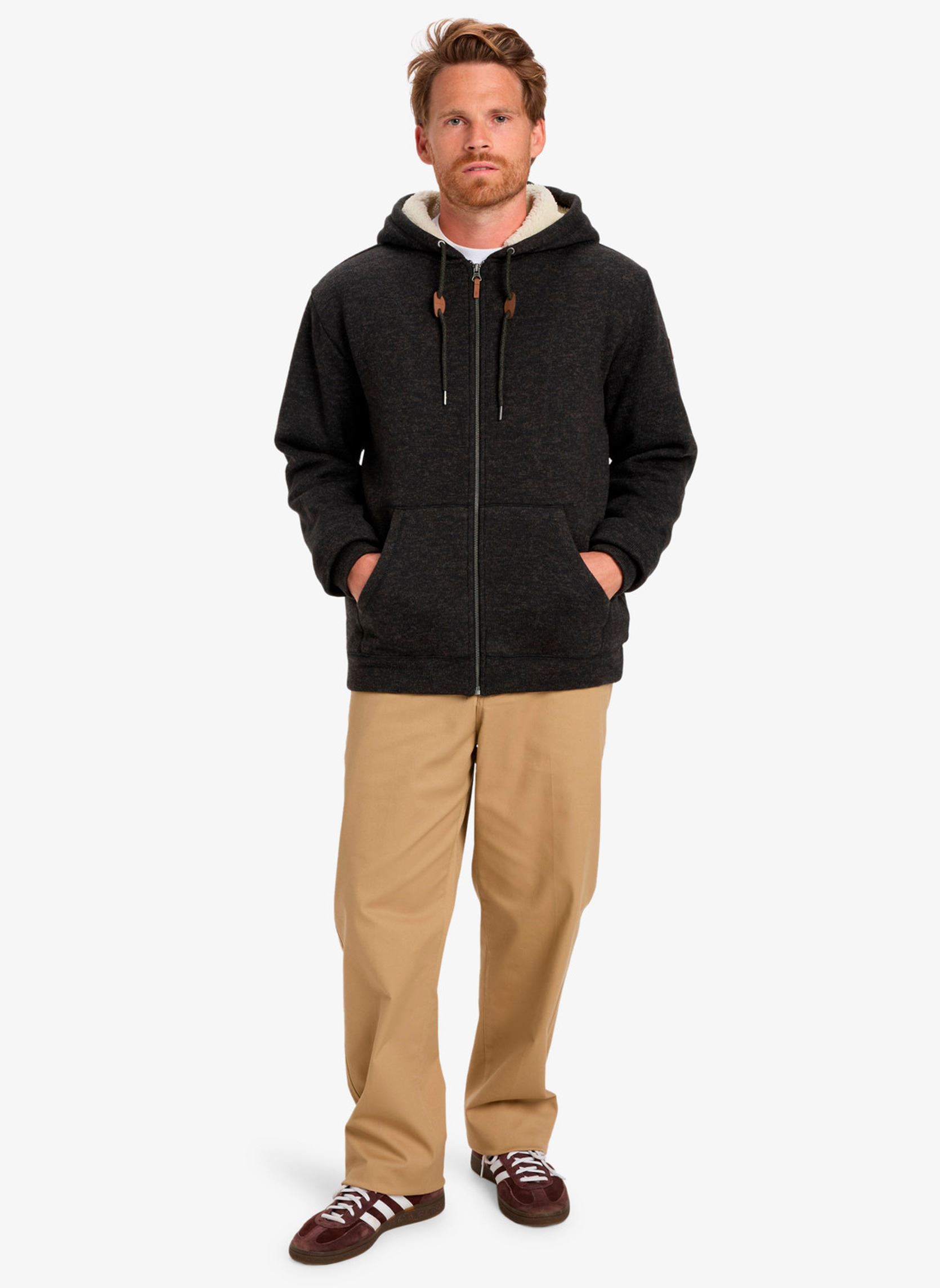 Sweats zippés Keller Sherpa EQYFT05112 homme noir Quiksilver Sweats zippés Keller Sherpa EQYFT05112 homme noir BLACK HEATHER