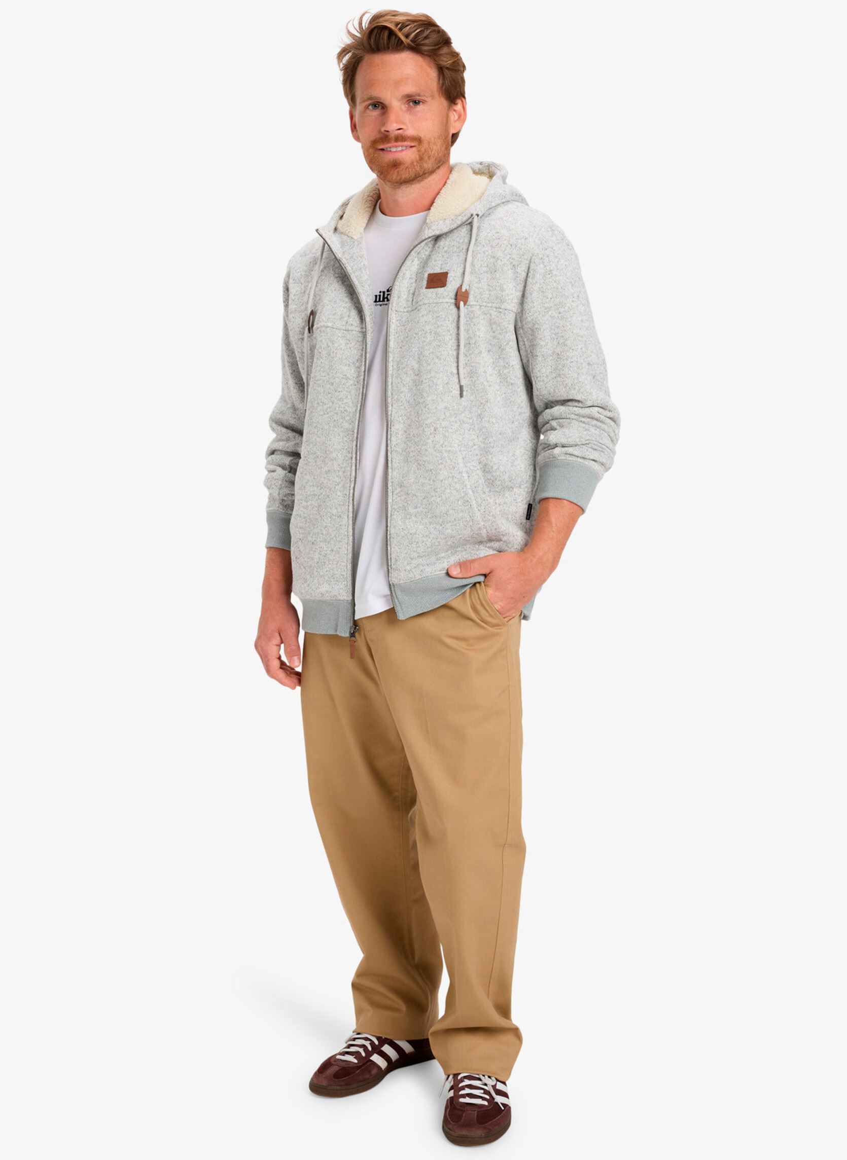Sweaters met rits Cypress Keller heren grijs Quiksilver Sweaters met rits Cypress Keller heren grijs Light grey heather