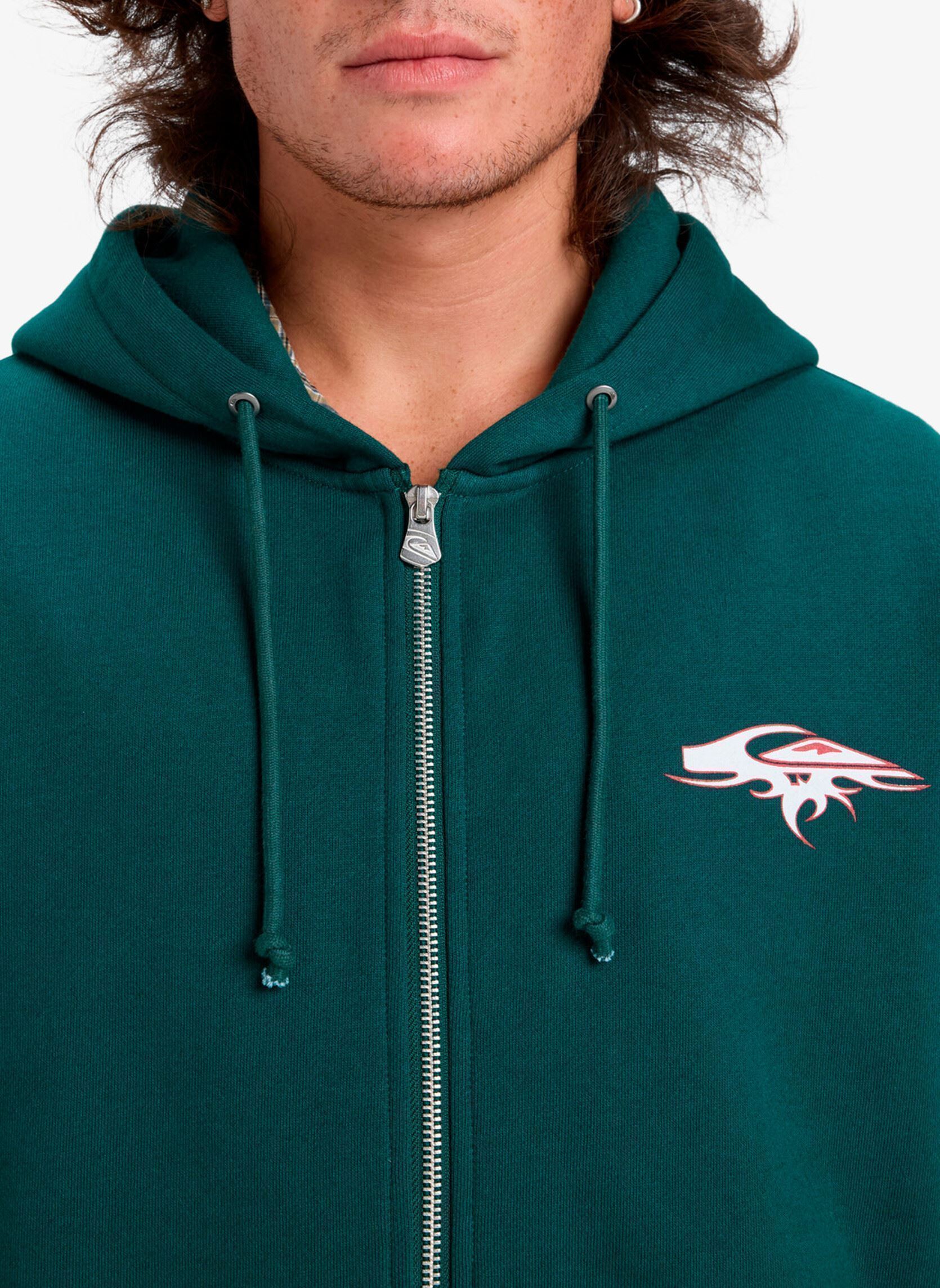 Sweaters met rits Old English Zip Through Hood heren groen Quiksilver Sweaters met rits Old English Zip Through Hood heren groen BOTANICAL GARDEN